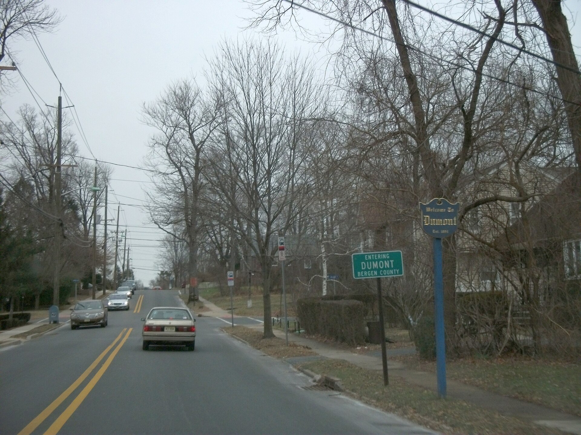 Entering Dumont, New Jersey