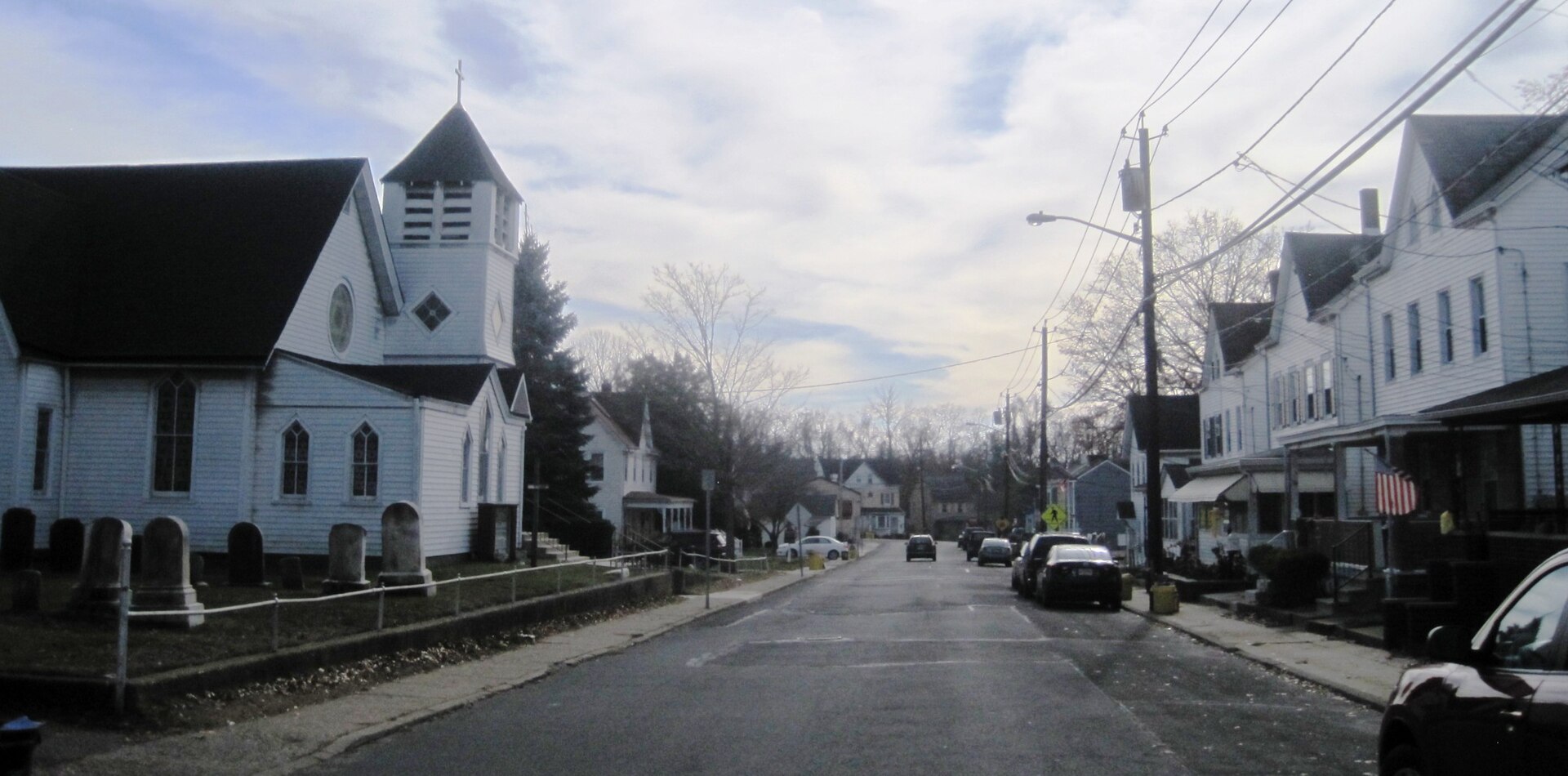Photo of Groveville, New Jersey a census designated place within Hamilton Township, Mercer County. Photo taken along southbound Church Street (County Route 609) at the Groveville United Methodist Church.