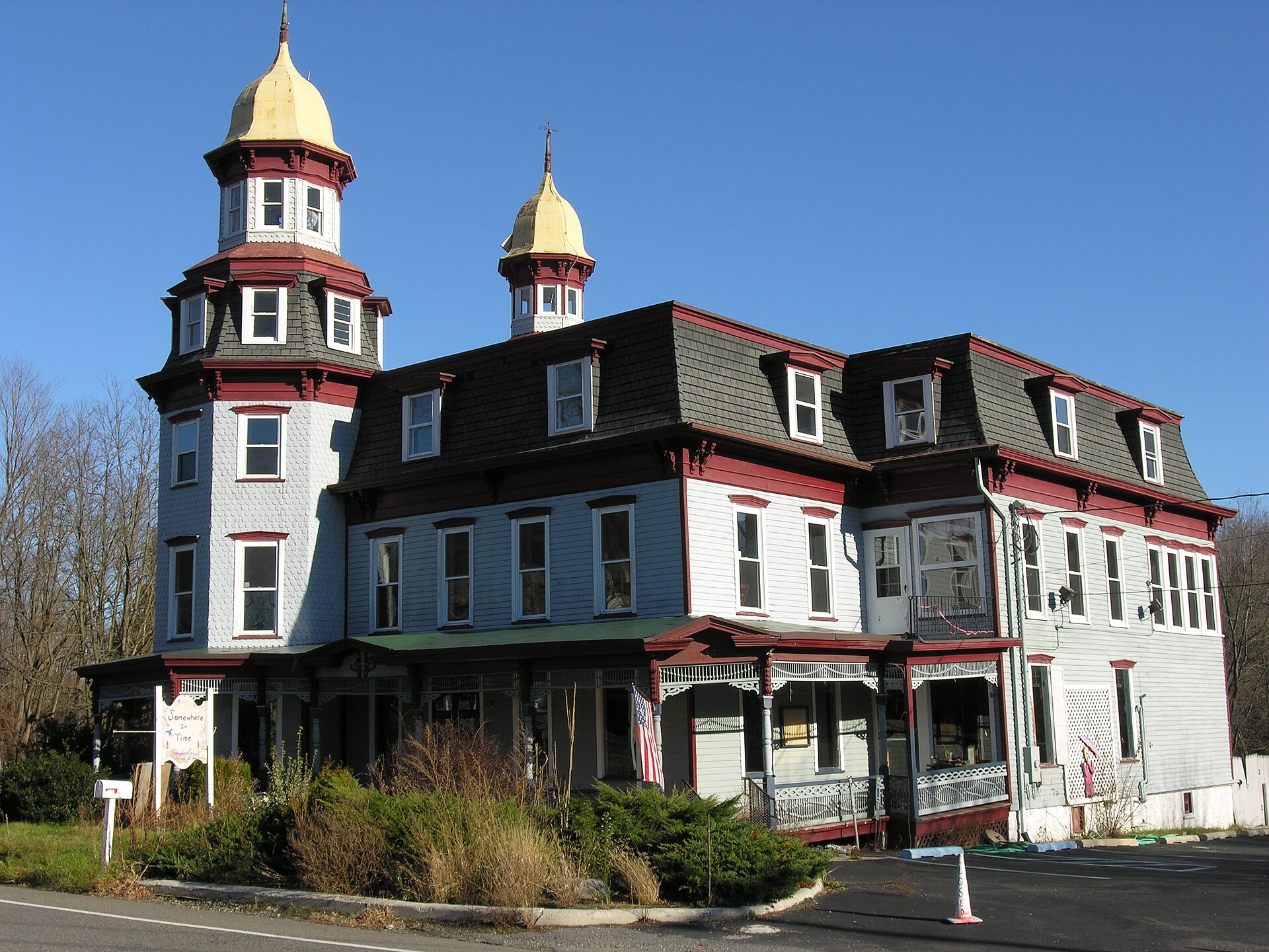 The former Hainesburg Inn (presently Animal Mansion, a veterinary hospital) on Route 94 is considered by many to be the signature piece of architecture in Knowlton. — New Jersey