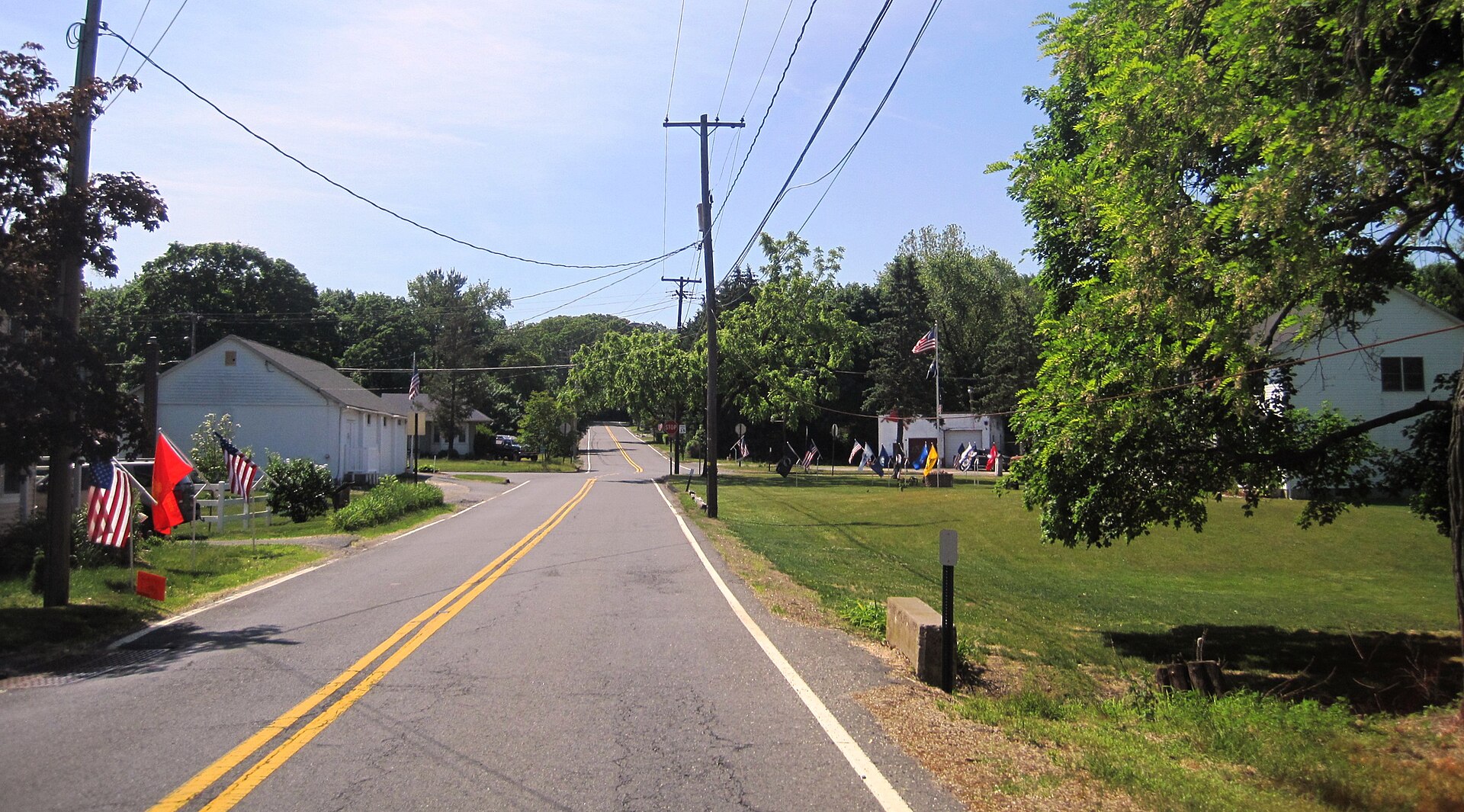 Photo of Juliustown, New Jersey, a census designated place within Springfield Township. Photo taken on Georgetown-Juliustown Road approaching Main Street.