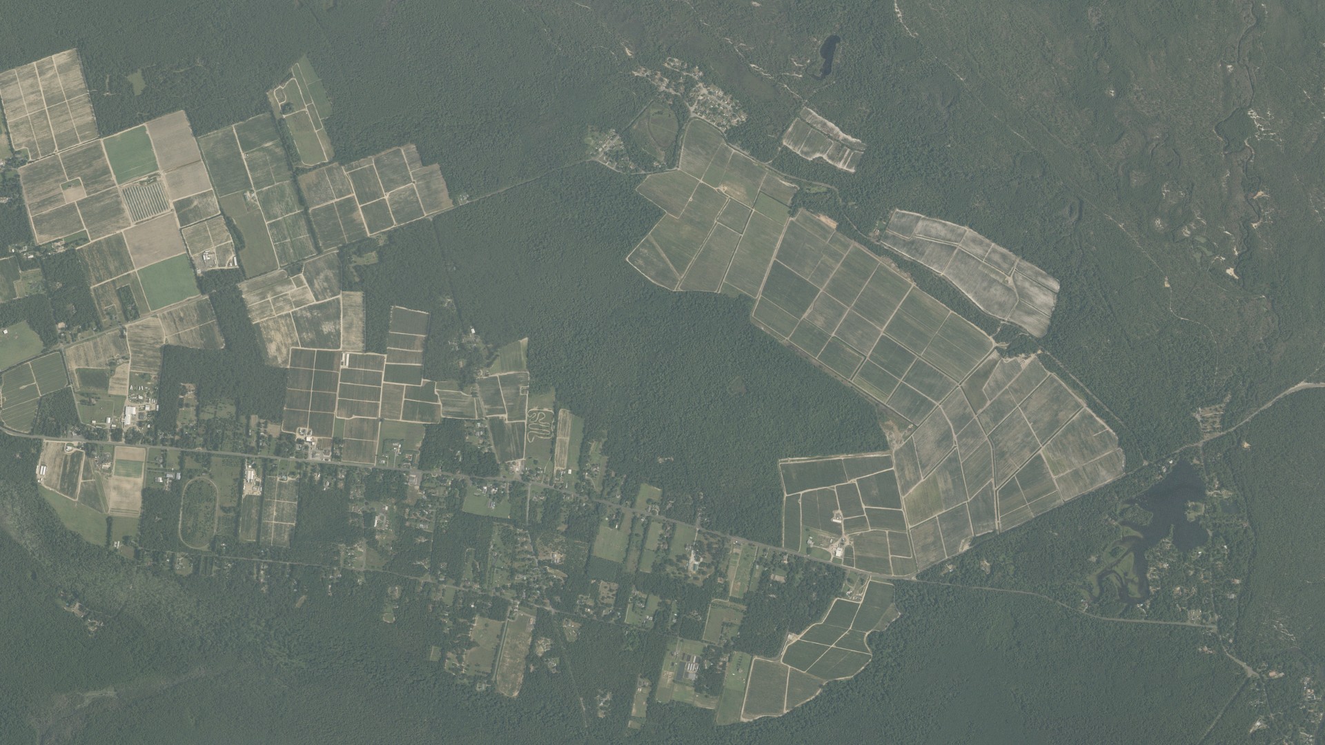 Natural-color aerial photograph of land around Nesco, New Jersey