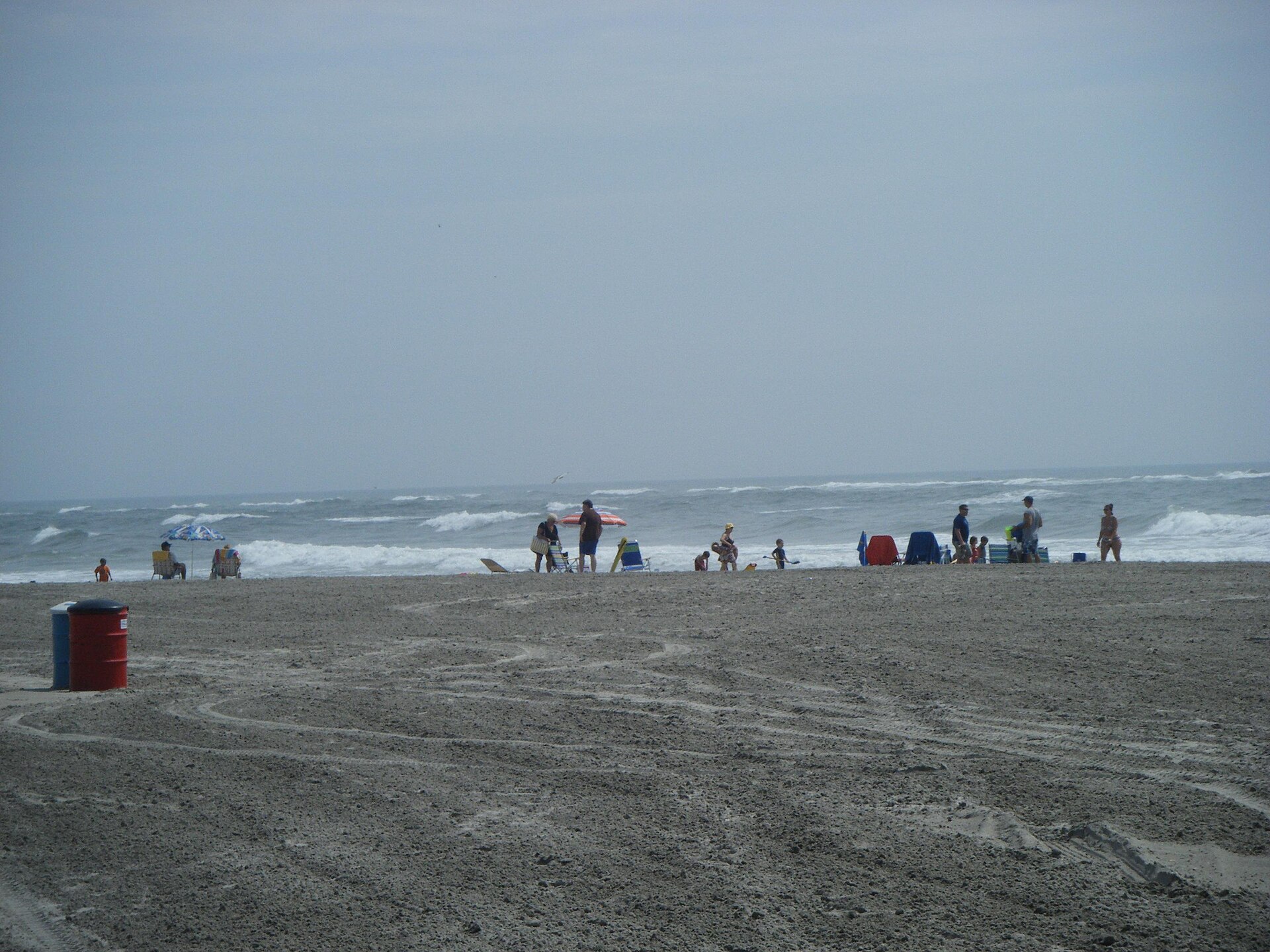 A view of the beach in North Wildwood, New Jersey at 3rd Avenue