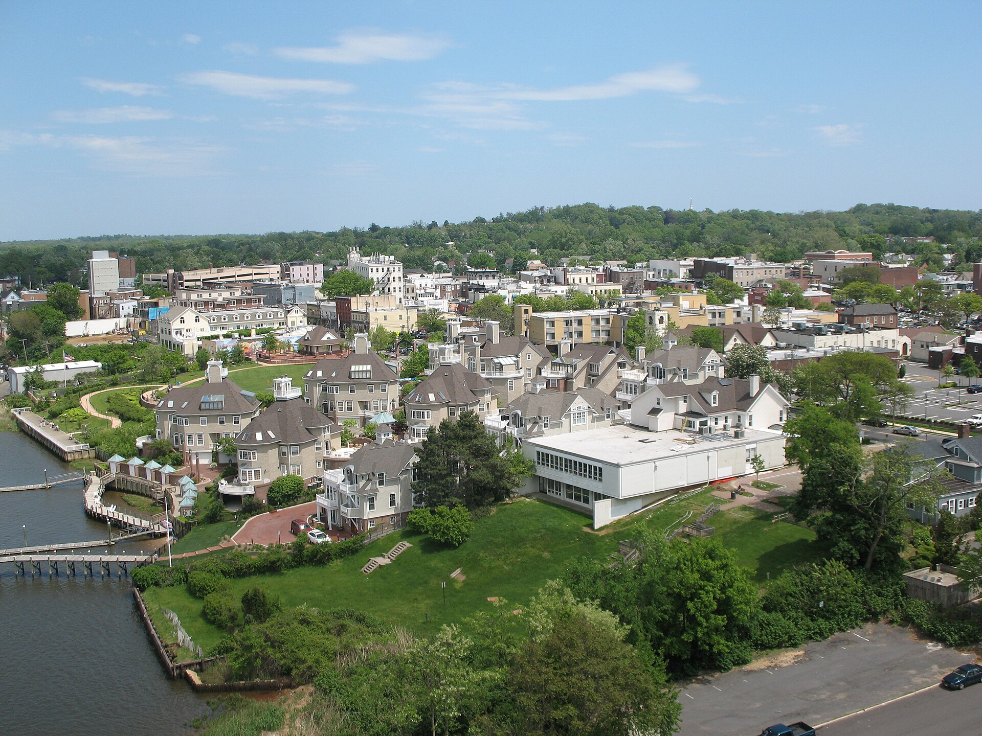 Aerial view of Red Bank, New Jersey