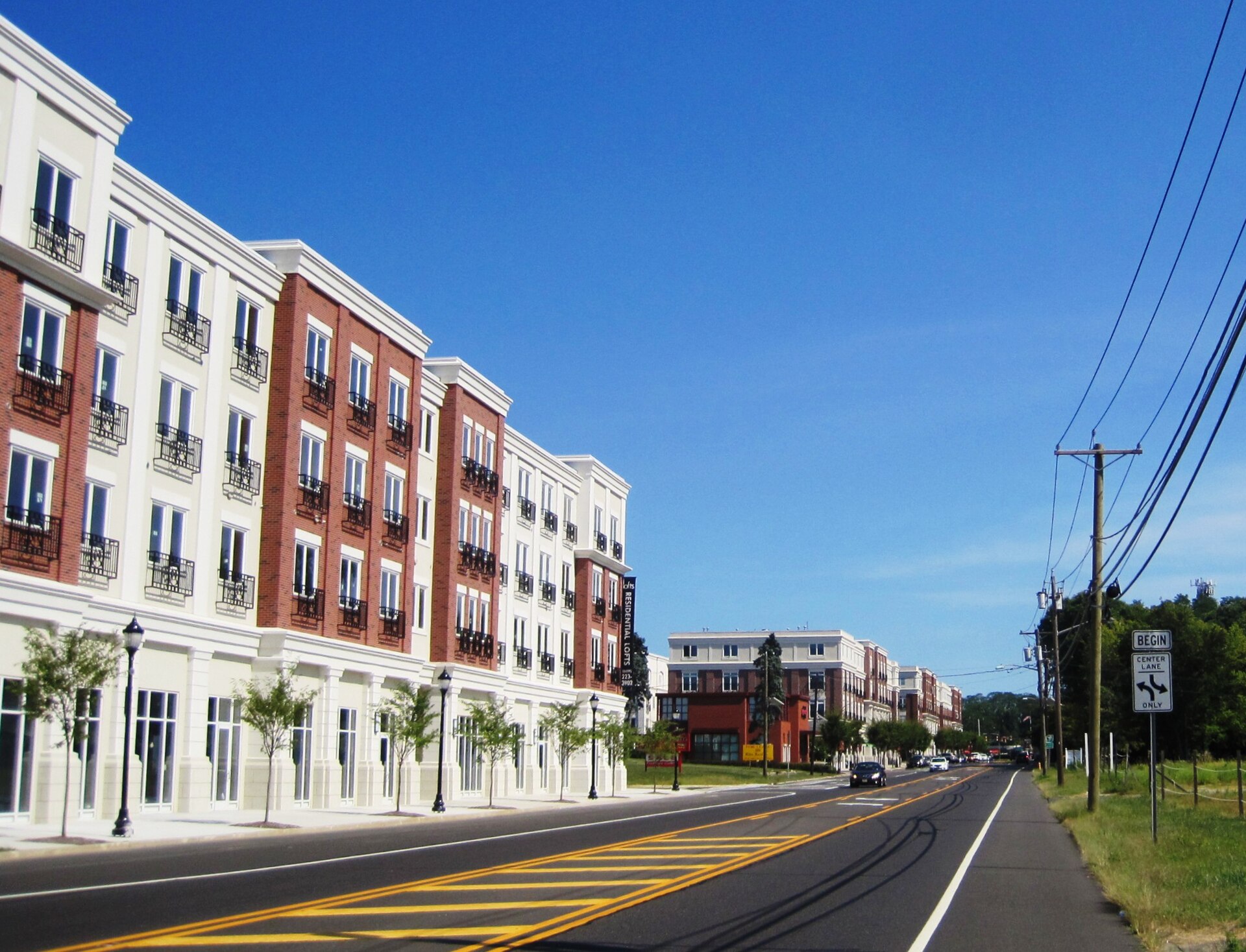 Photo of the Robbinsville Town Center in the census designated place of Robbinsville within Robbinsville Township, New Jersey. Photo taken along New Jersey Route 33 eastbound. — Robbinsville Center, New Jersey