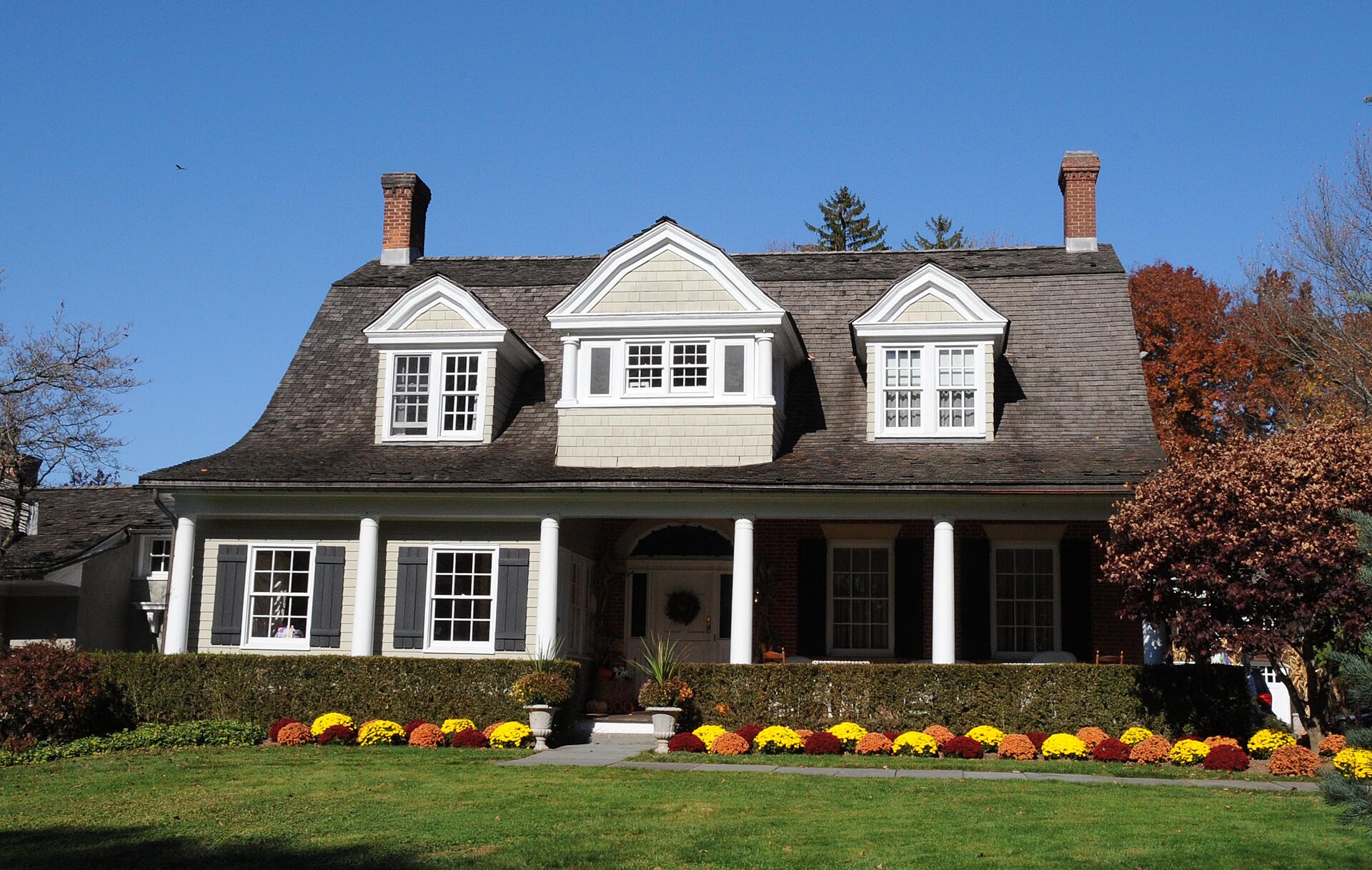 THE ORIGINAL SECTION OF THE HOUSE WAS BUILT IN 1741 BY ABRAHAM D. — Rockleigh, New Jersey