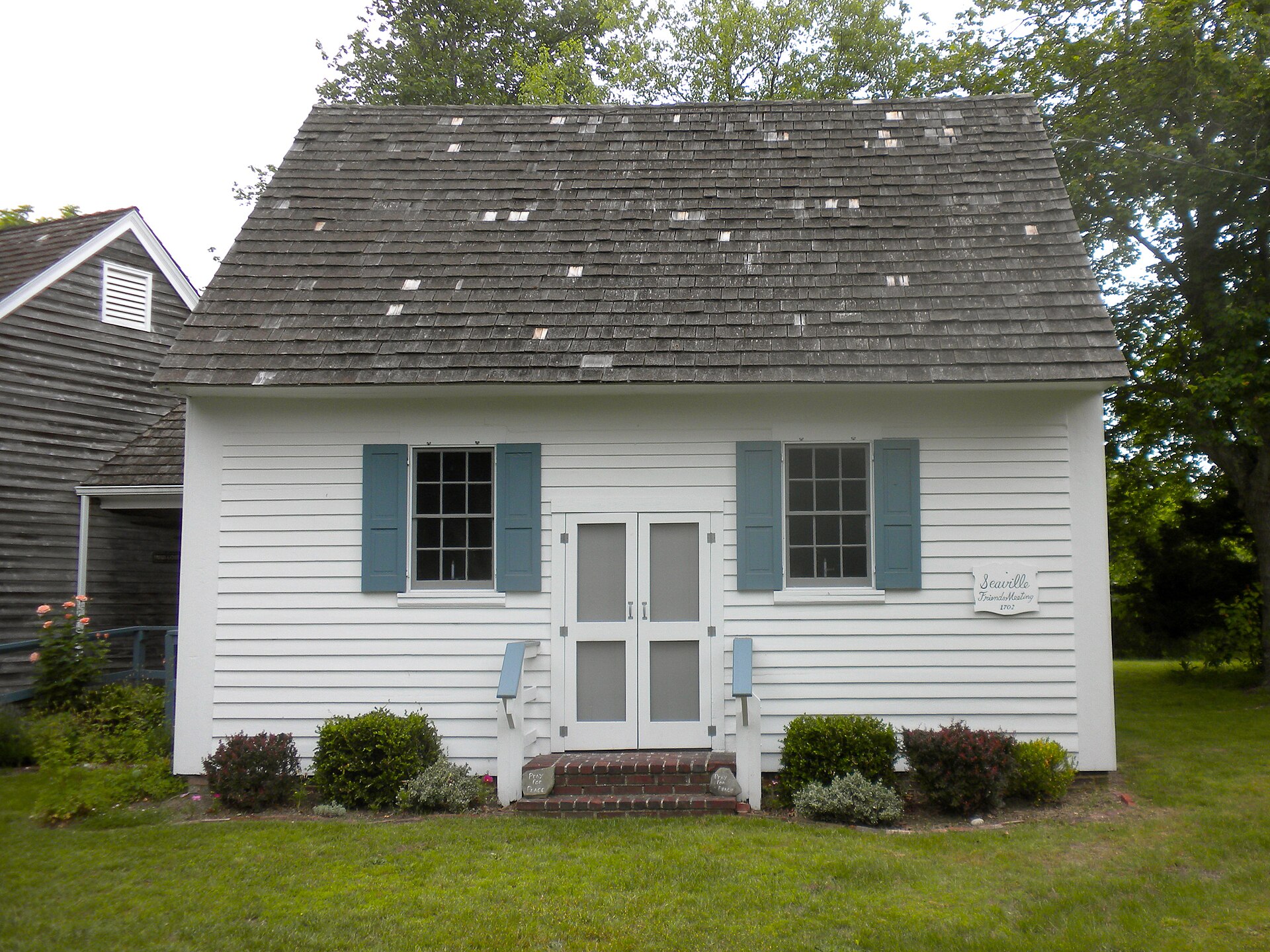 Seaville, NJ Friend's Meeting House, built 1704 (?). For some reason not on the NRHP, but has been documented by HABS — New Jersey