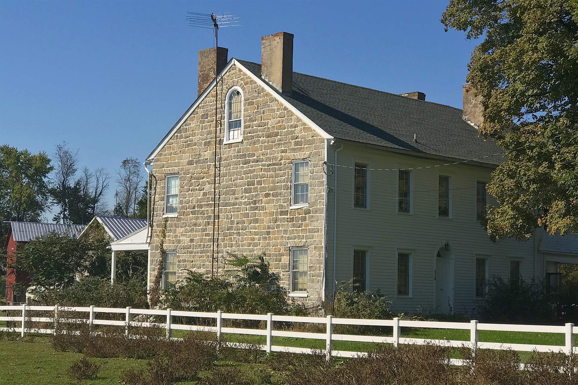 Farmhouse on North Main Street in Stewartsville, New Jersey.