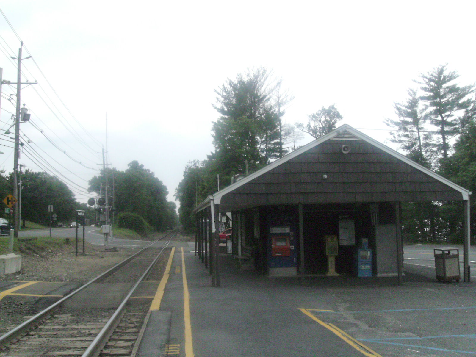 The Woodcliff Lake station on the Pascack Valley Line on the eastern edge of the reservoir. — New Jersey