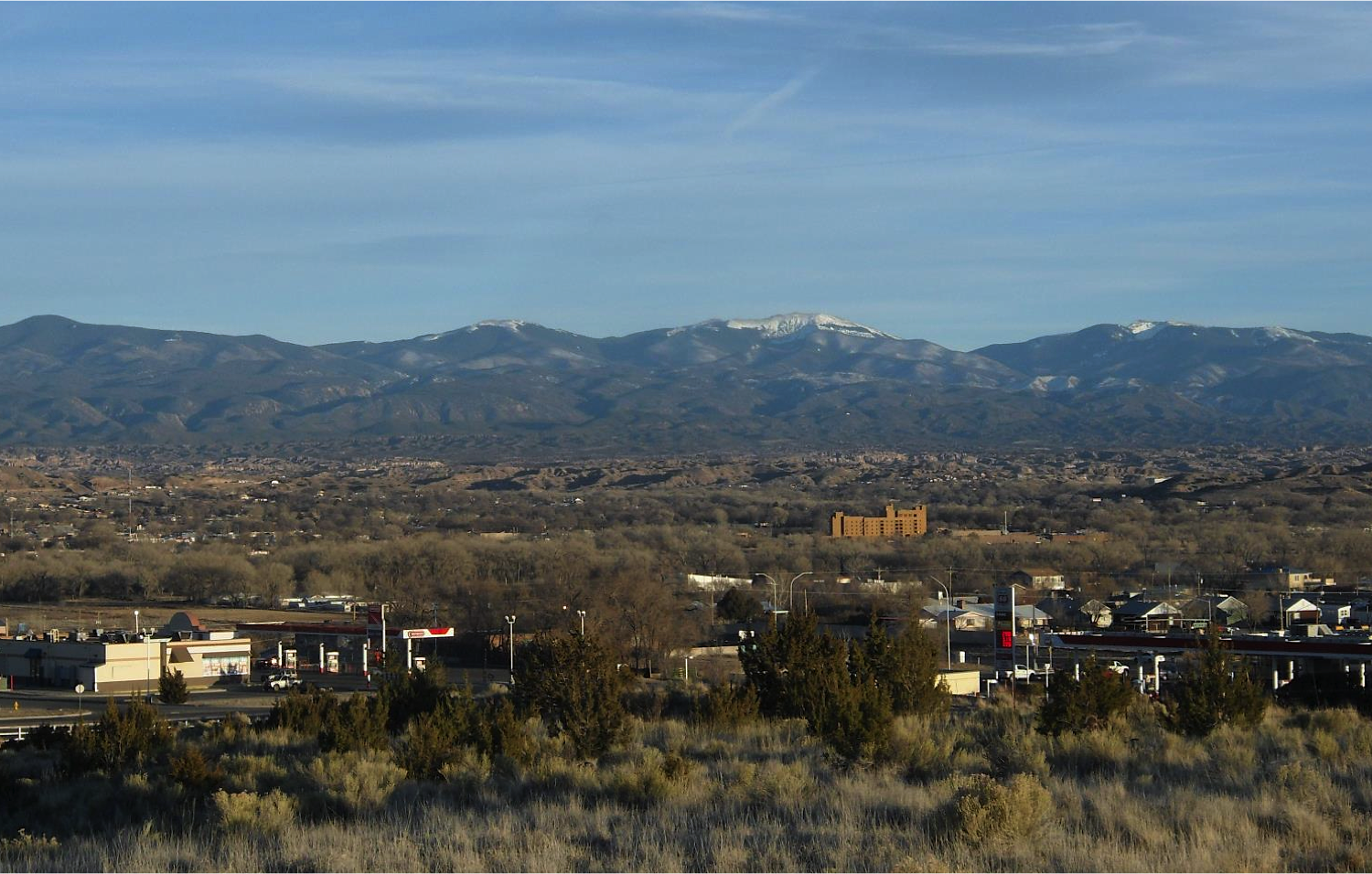 A view of the city of Espanola from the city's industrial park. Located on the west end of the city, taken in May 2012. — Española, New Mexico