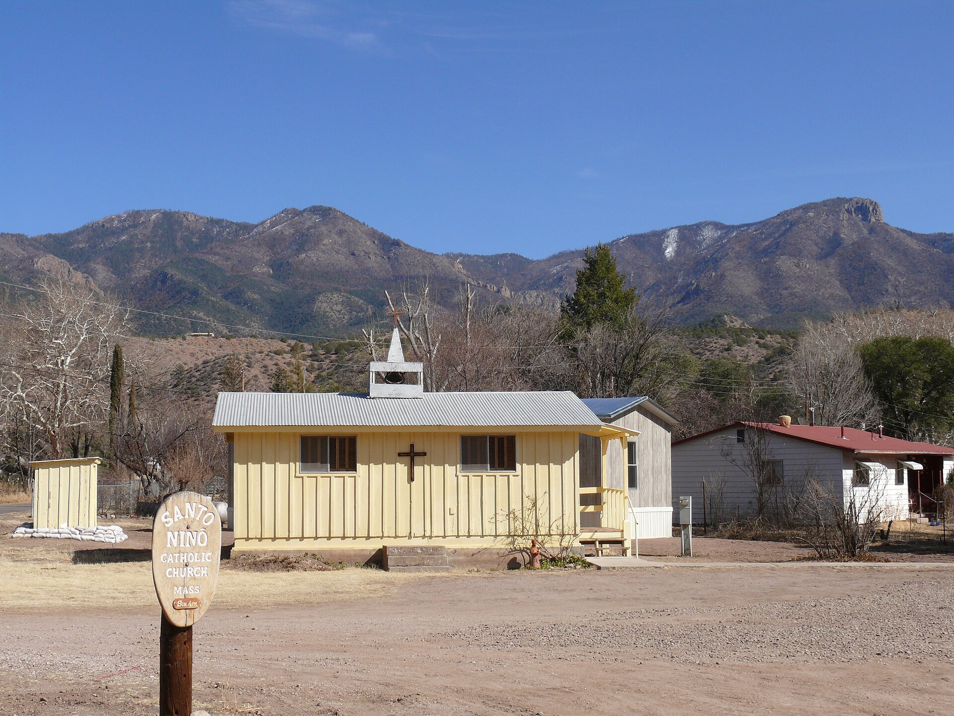 Santo Niño church in Glenwood (New Mexico, USA).