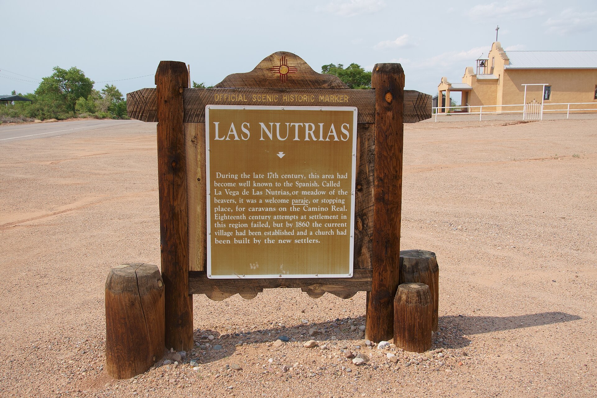 Official Scenic Historic Marker — Las Nutrias, New Mexico