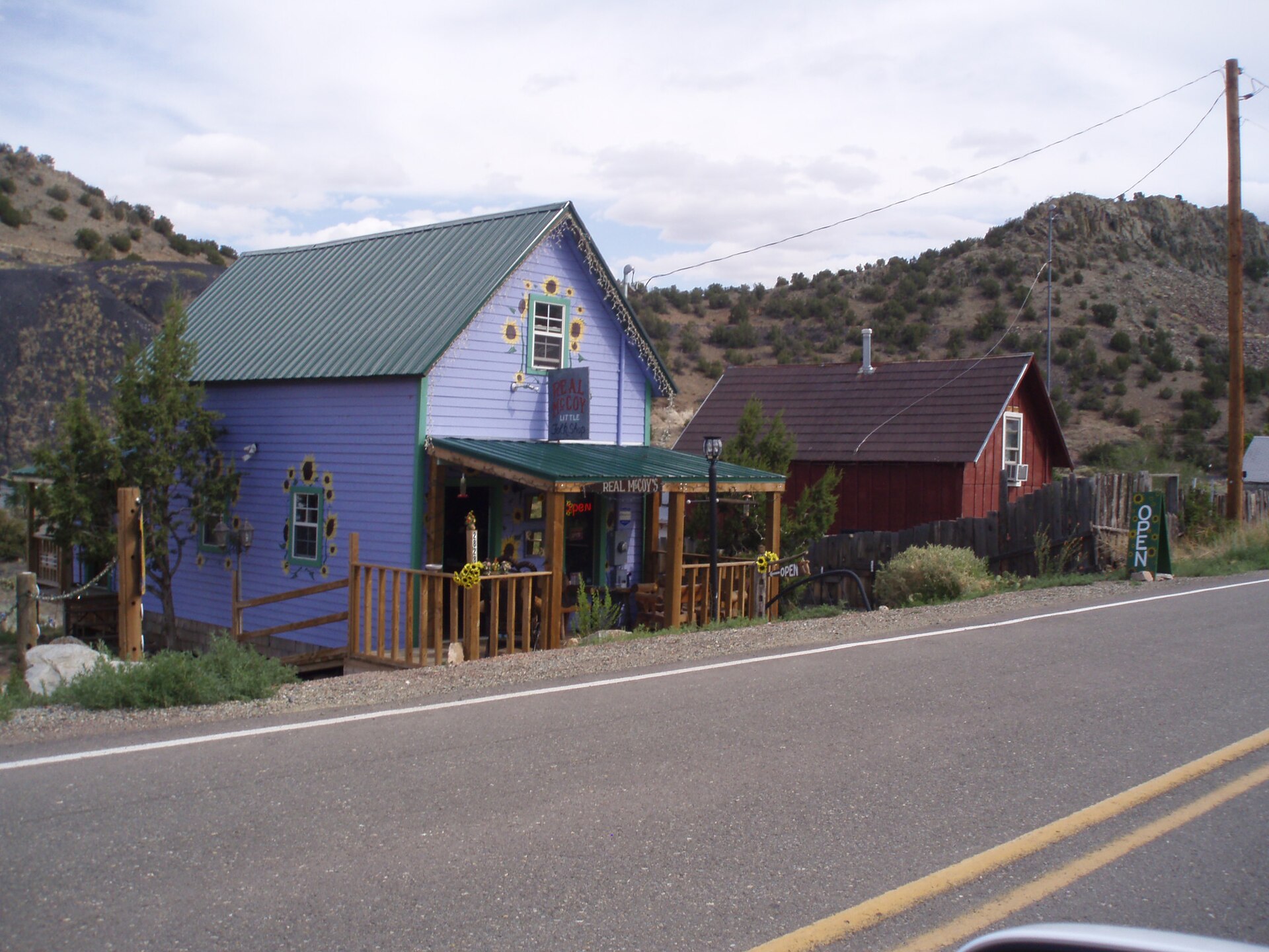 Most of the shops were originally the coal miner's homes that were abandoned. — Madrid, New Mexico