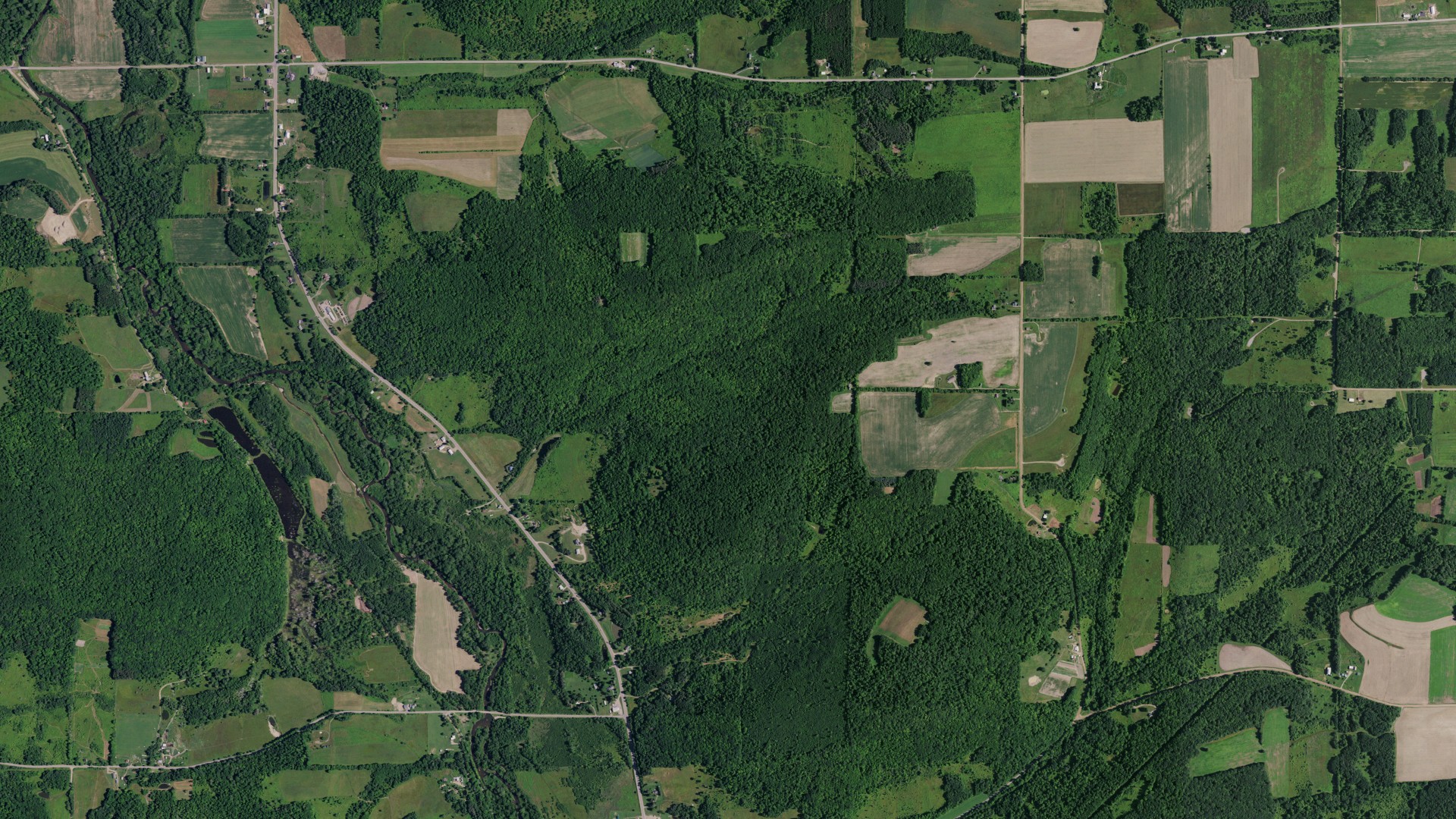 Aerial view of land around Willing, New York
