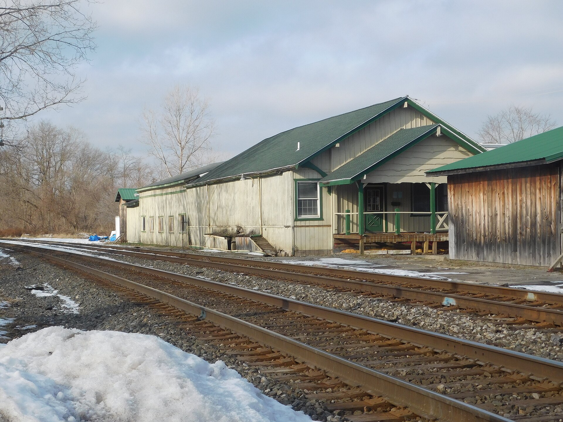 Railway station in Alden, New York