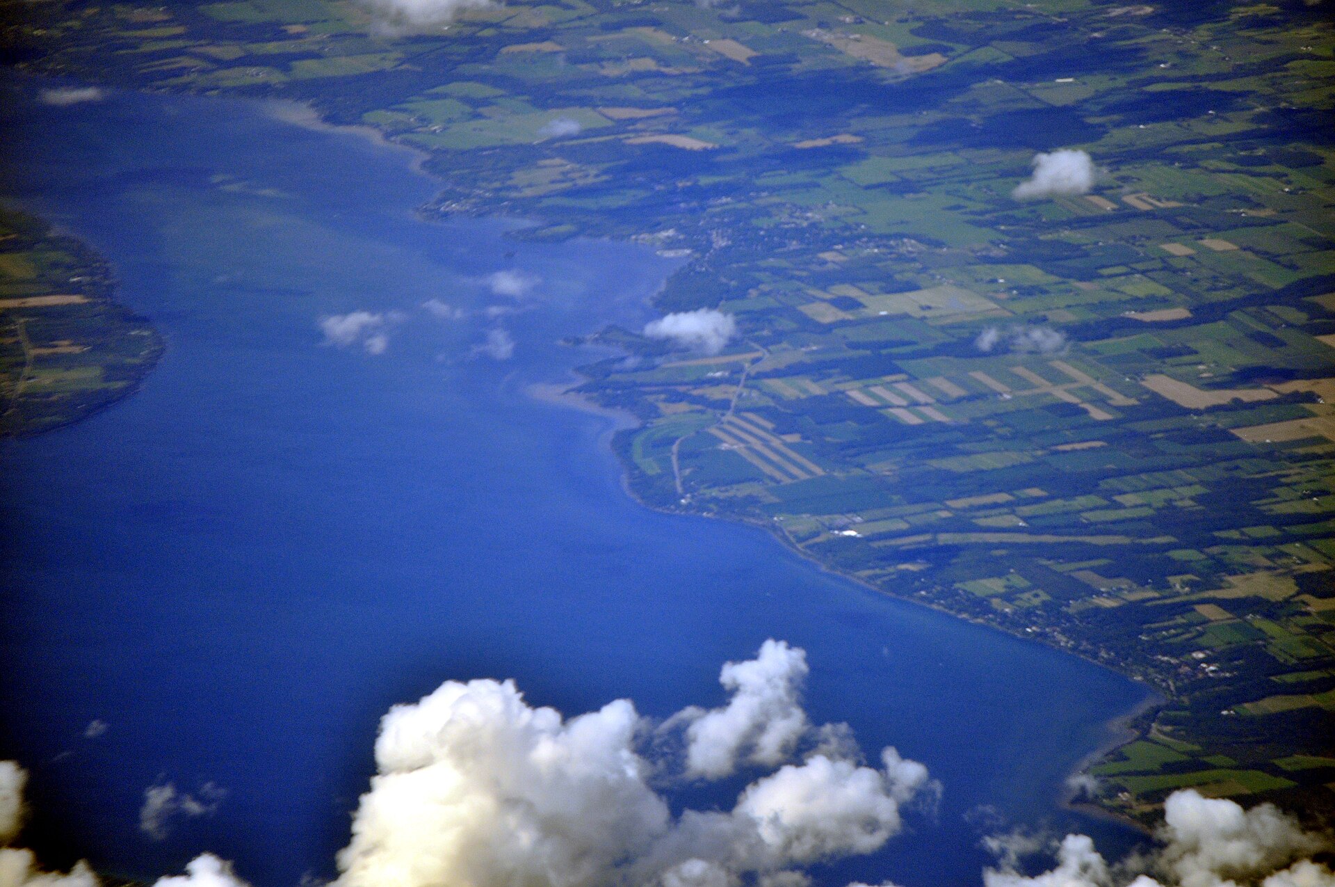 Lake and shoreline in Aurora, New York