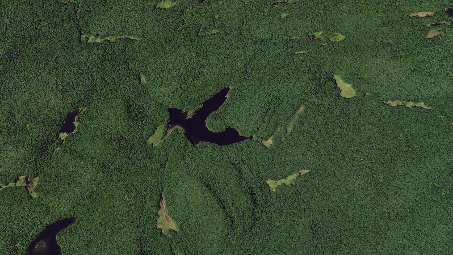 Aerial view of land around Morehouse, New York