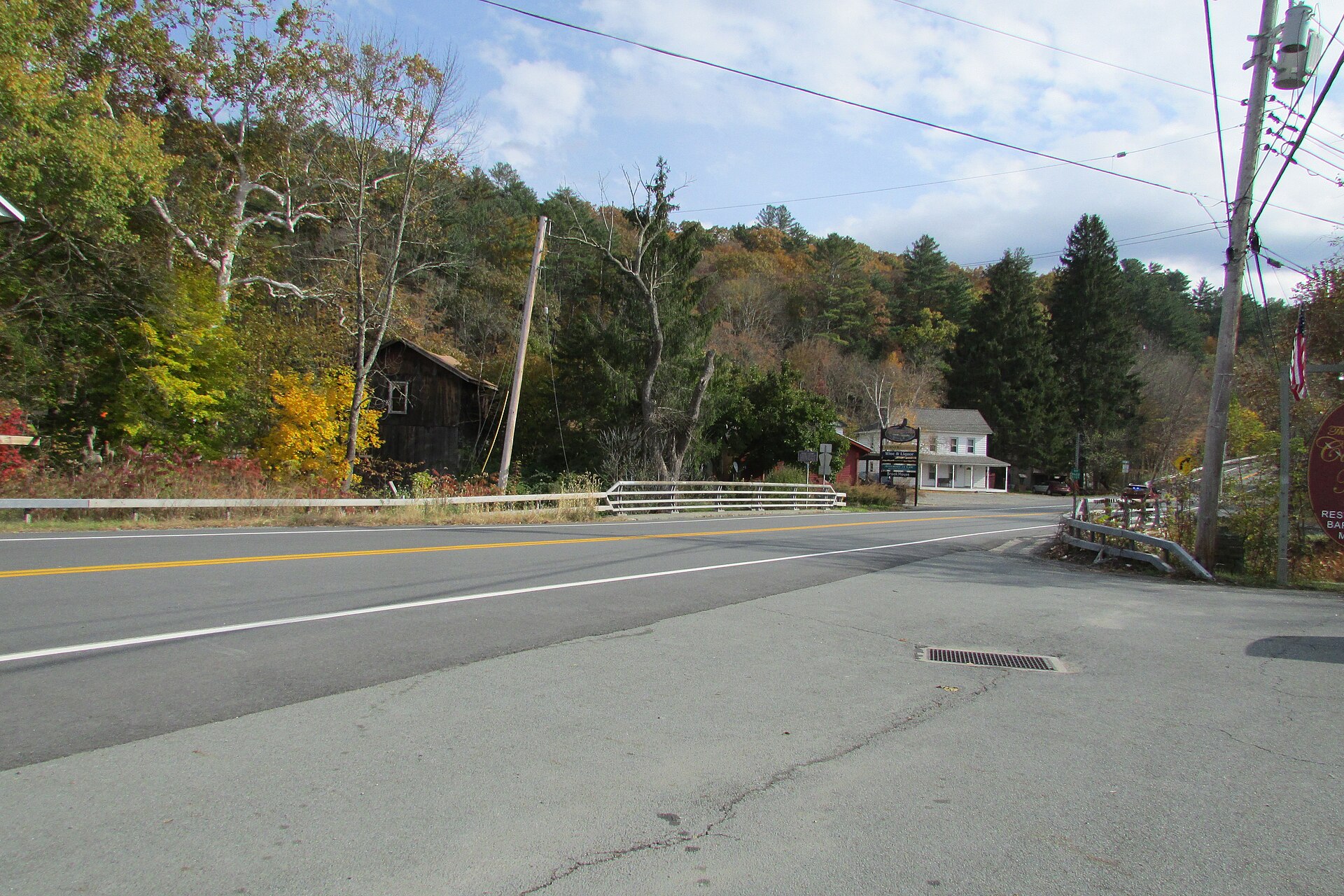 Bridge of NY 97 over Halfway Brook at Barryville, New York.
