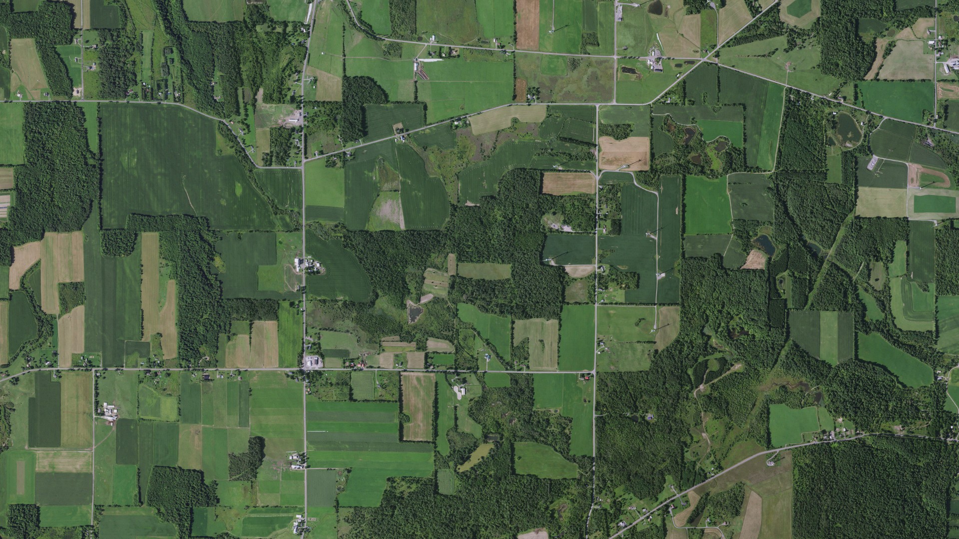 Aerial view of land around Fenner, New York