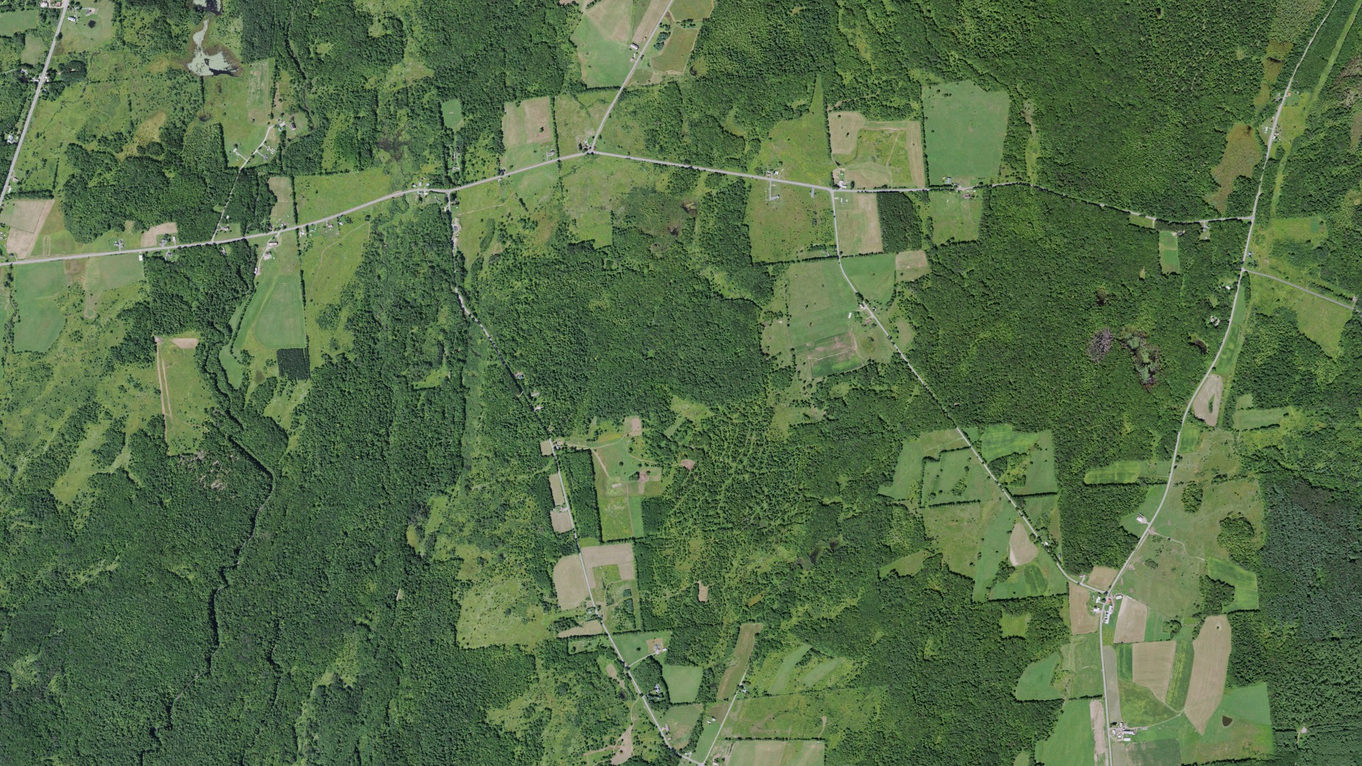 Aerial view of land around Ava, New York