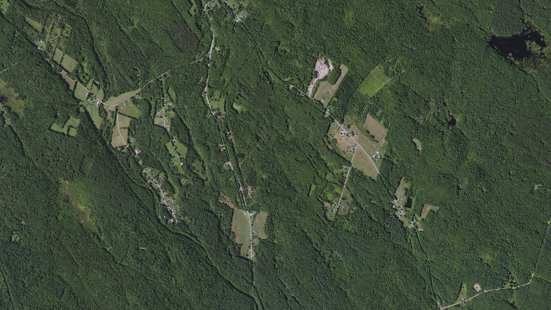 Aerial view of land around Florence, New York