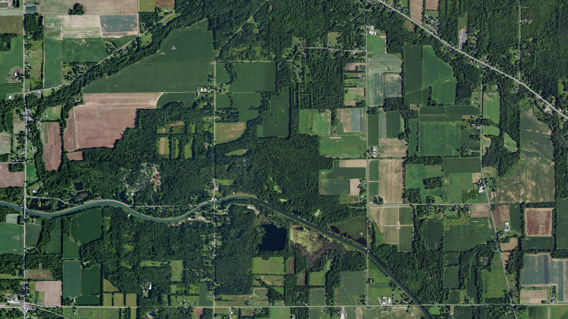 Aerial view of land around Murray, New York