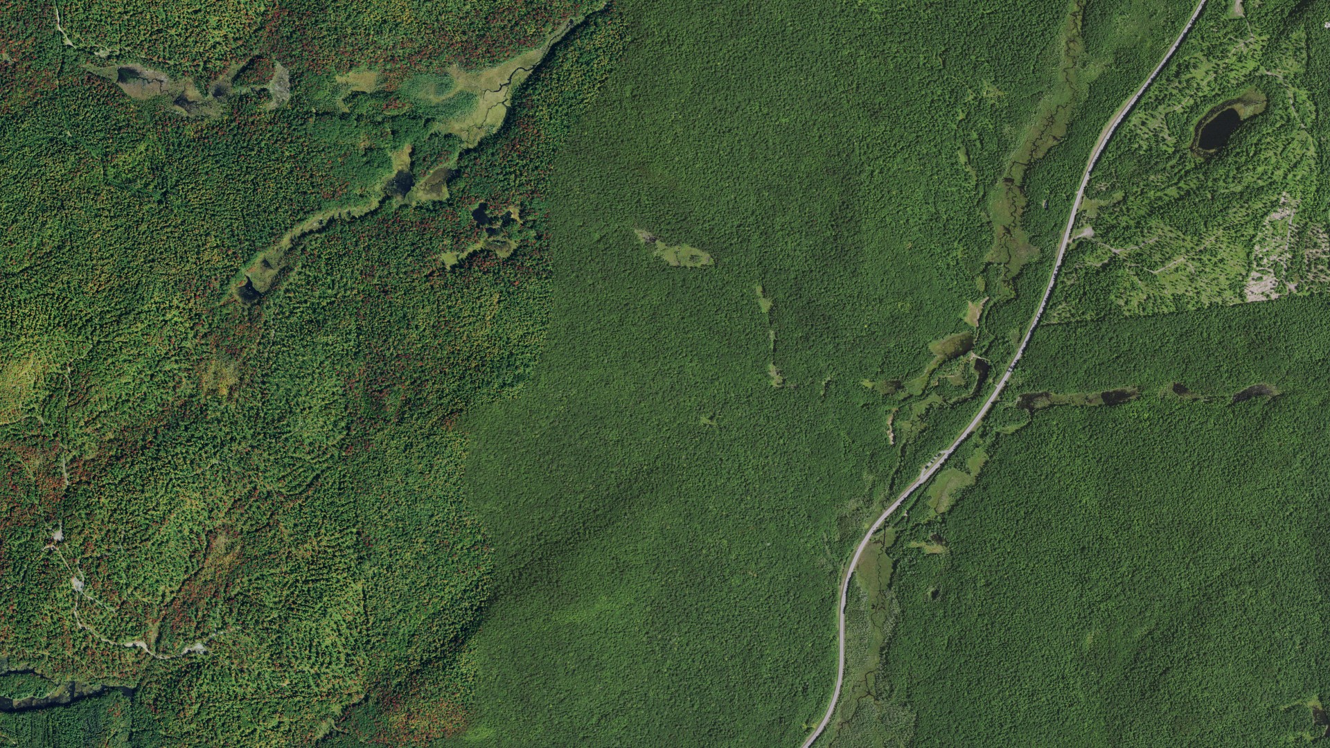 Aerial view of land around Clifton, New York