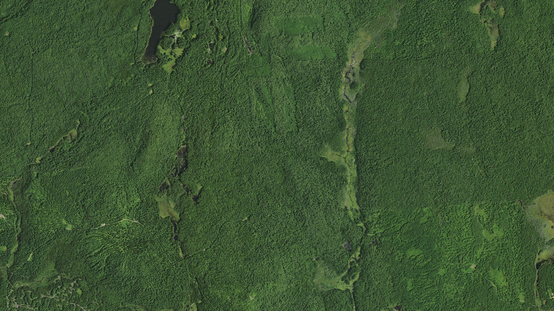 Aerial view of land around Colton, New York