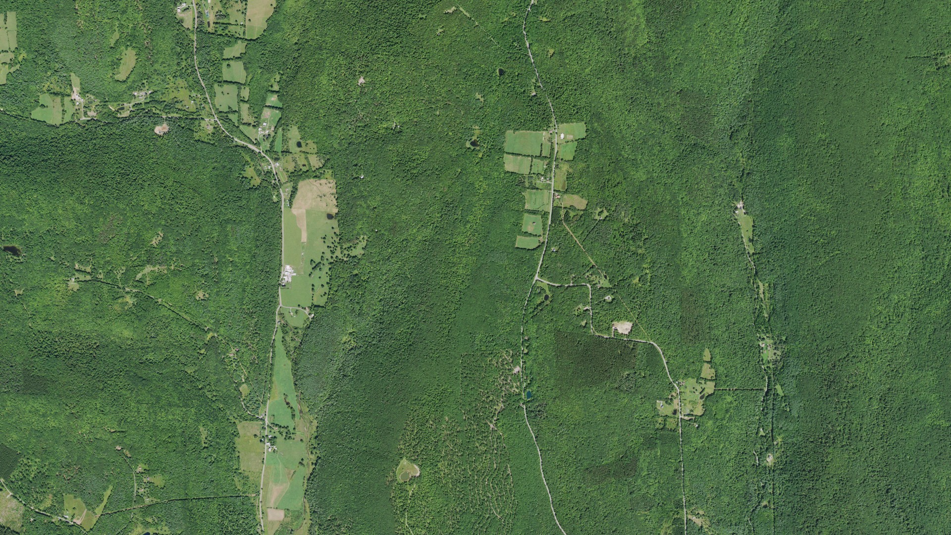 Aerial view of land around Fulton, New York