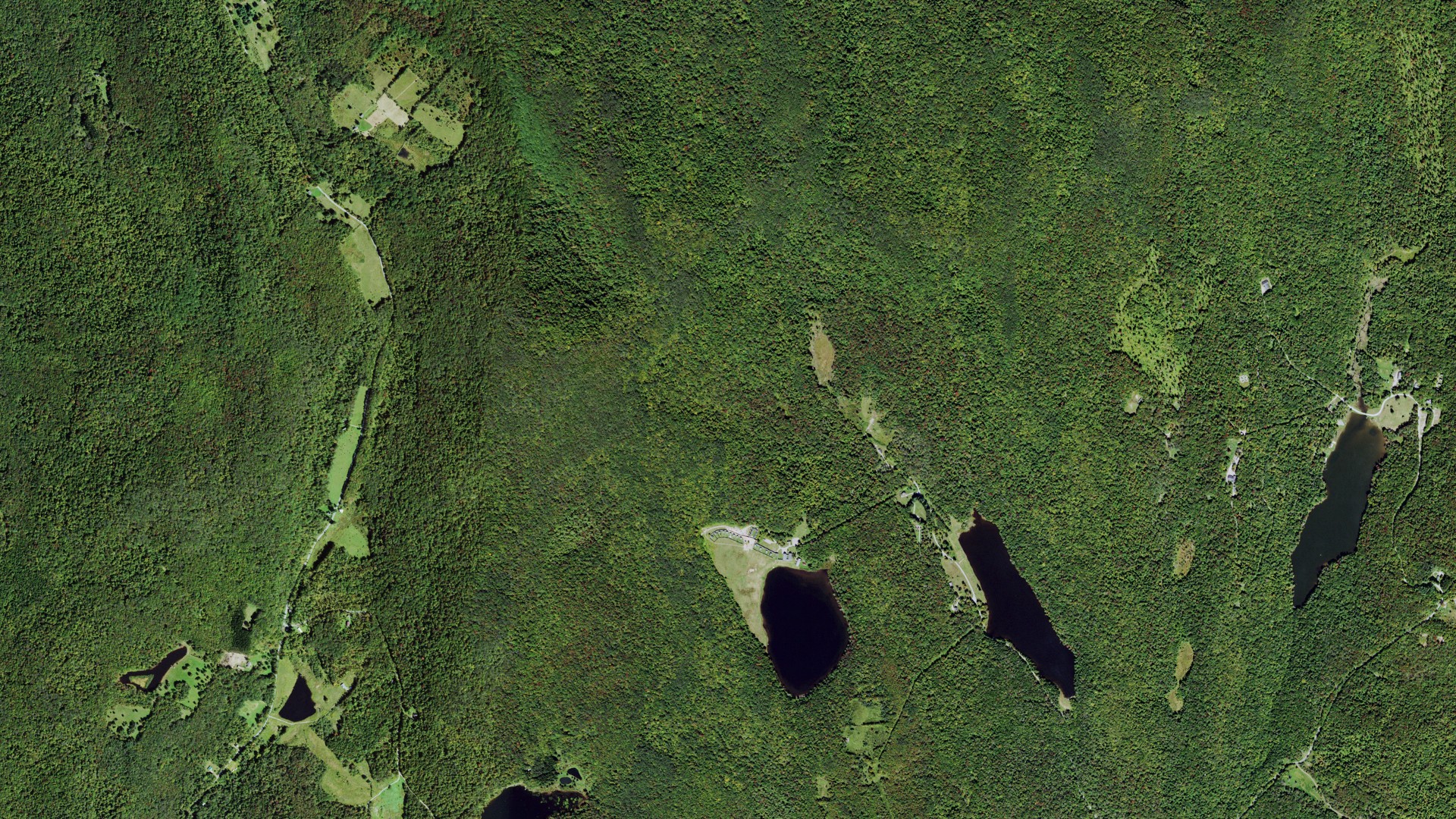 Aerial view of land around Rockland, New York