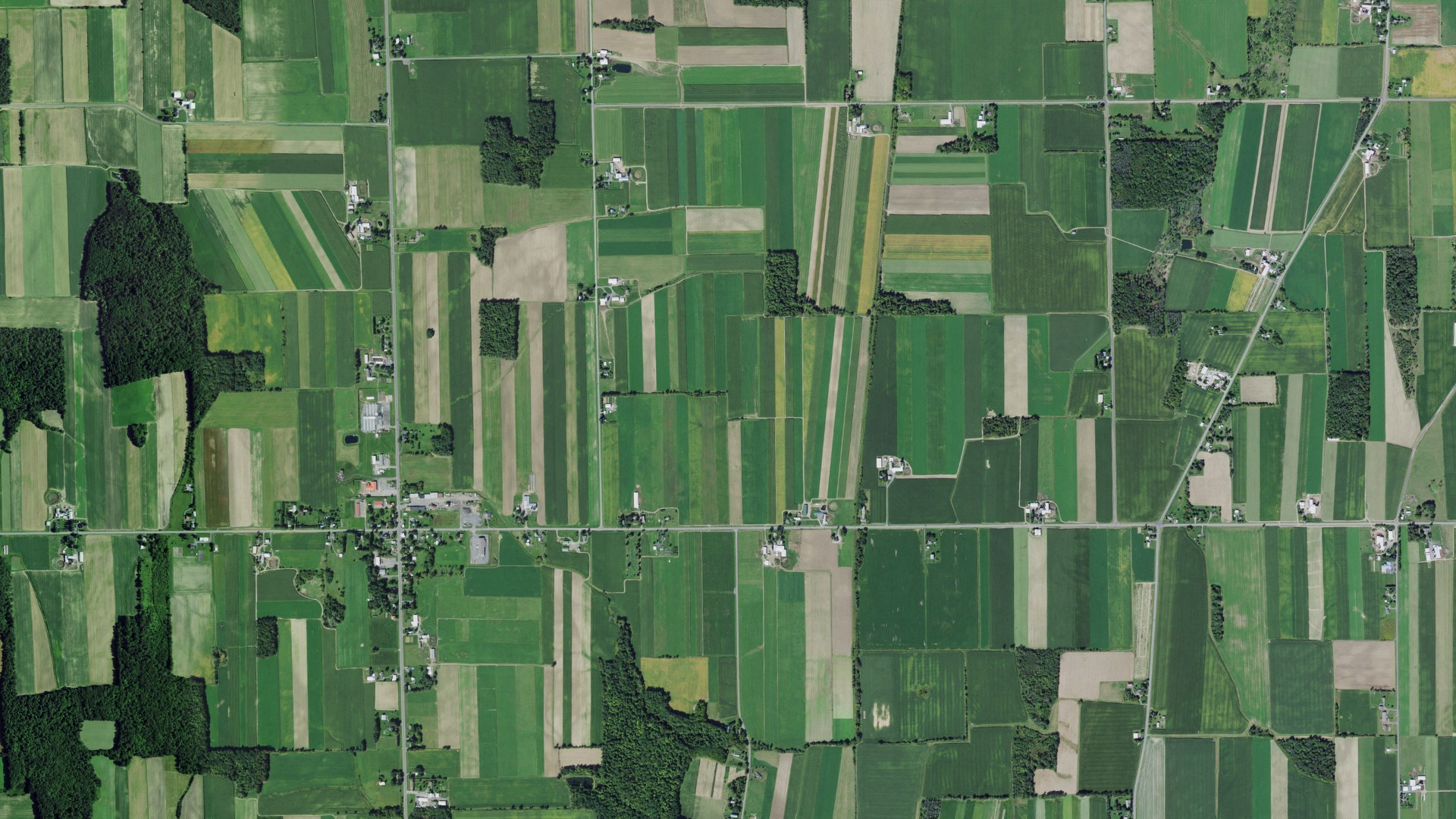 Aerial view of land around Benton, New York