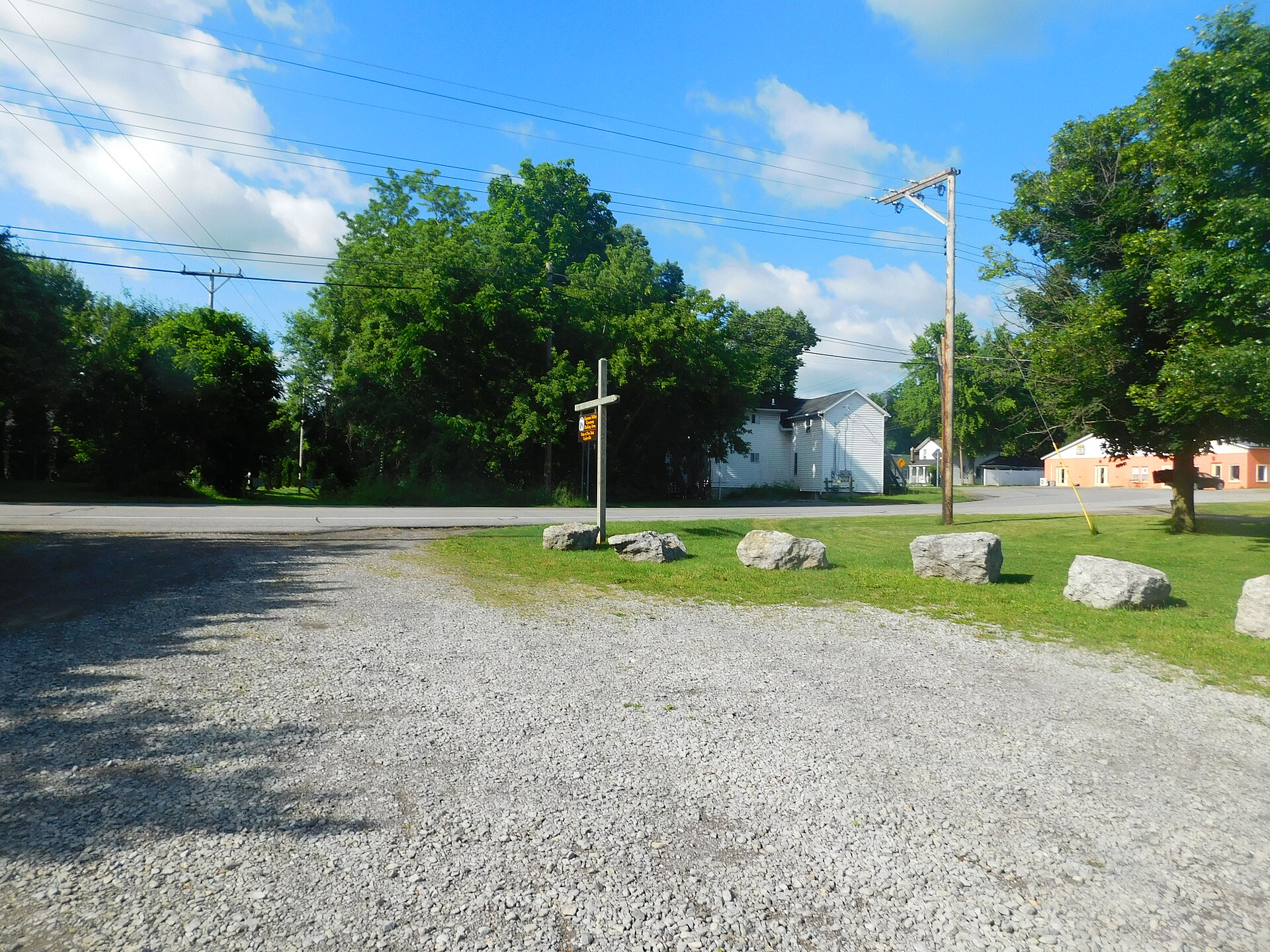 The site of the former Pennsylvania Railroad station in Cuylerville, New York.
