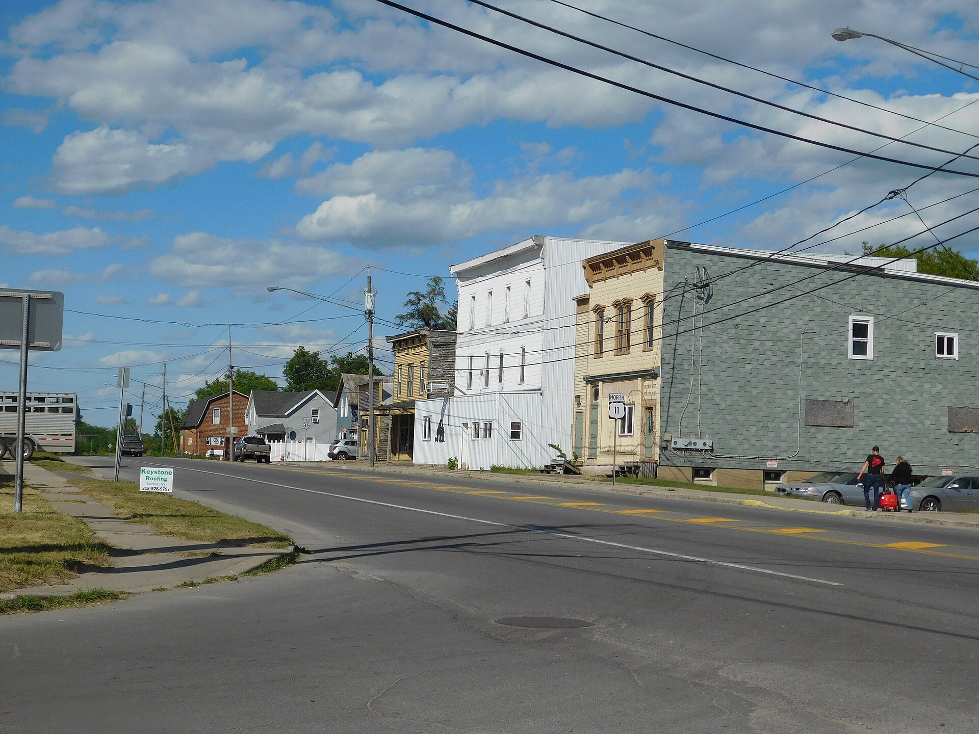 U.S. Route 11 in the hamlet of DeKalb Junction, New York.