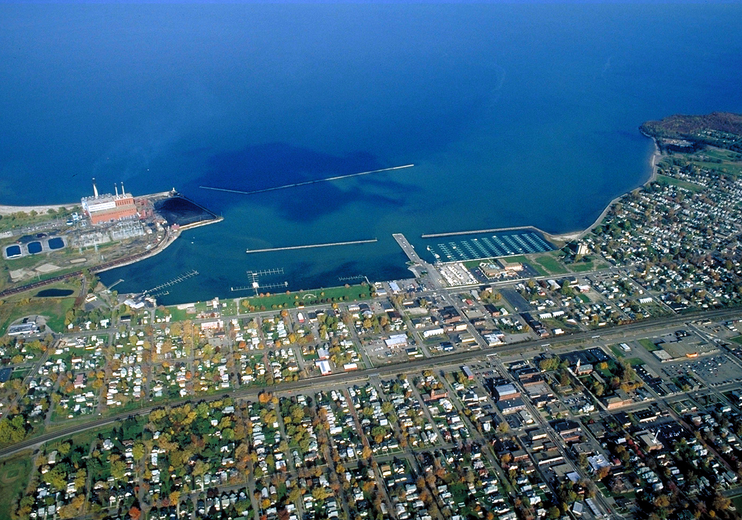 Lake and shoreline in Dunkirk, New York