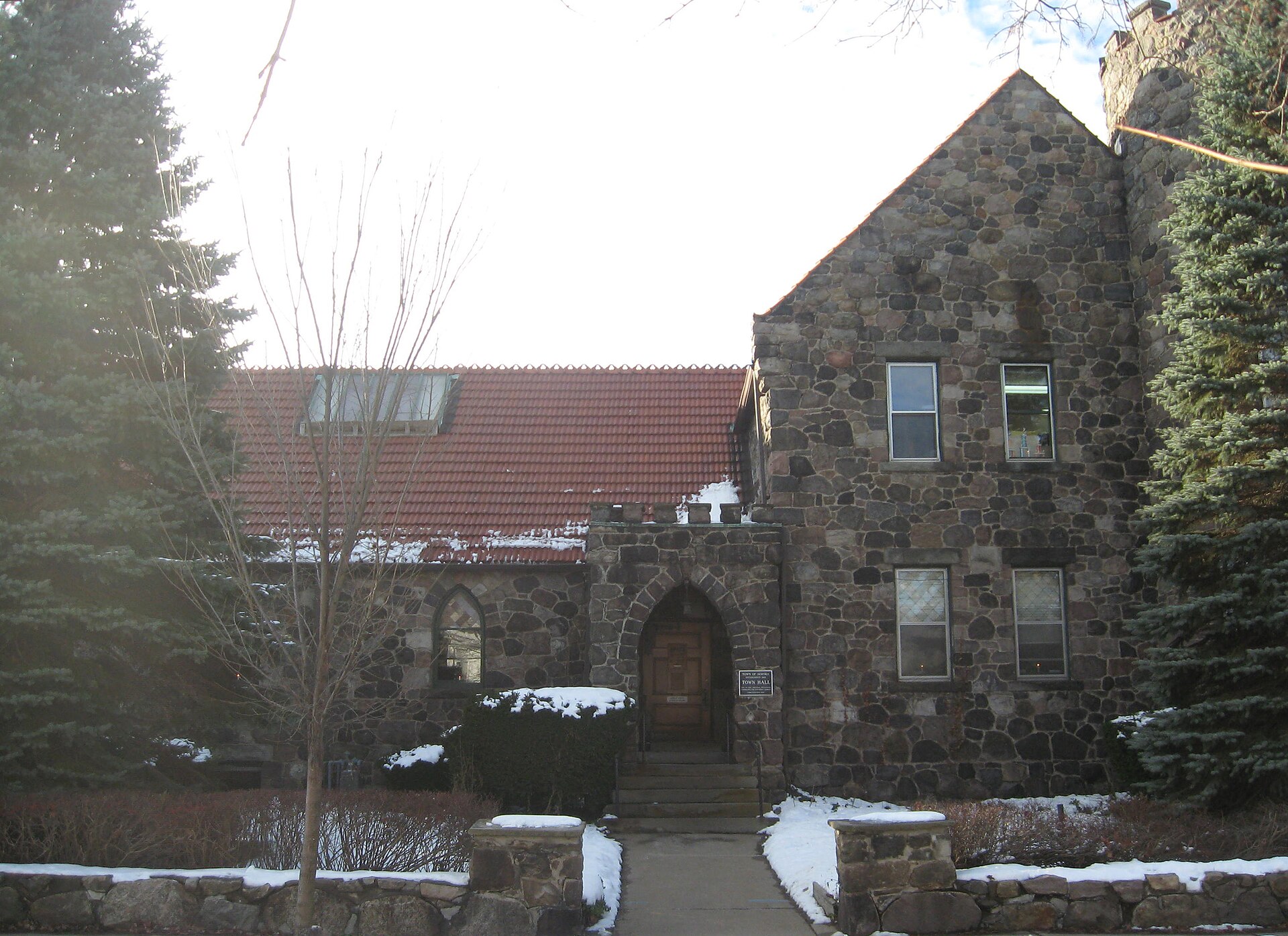 side of the Roycroft Town Hall Building, East Aurora, NY — New York