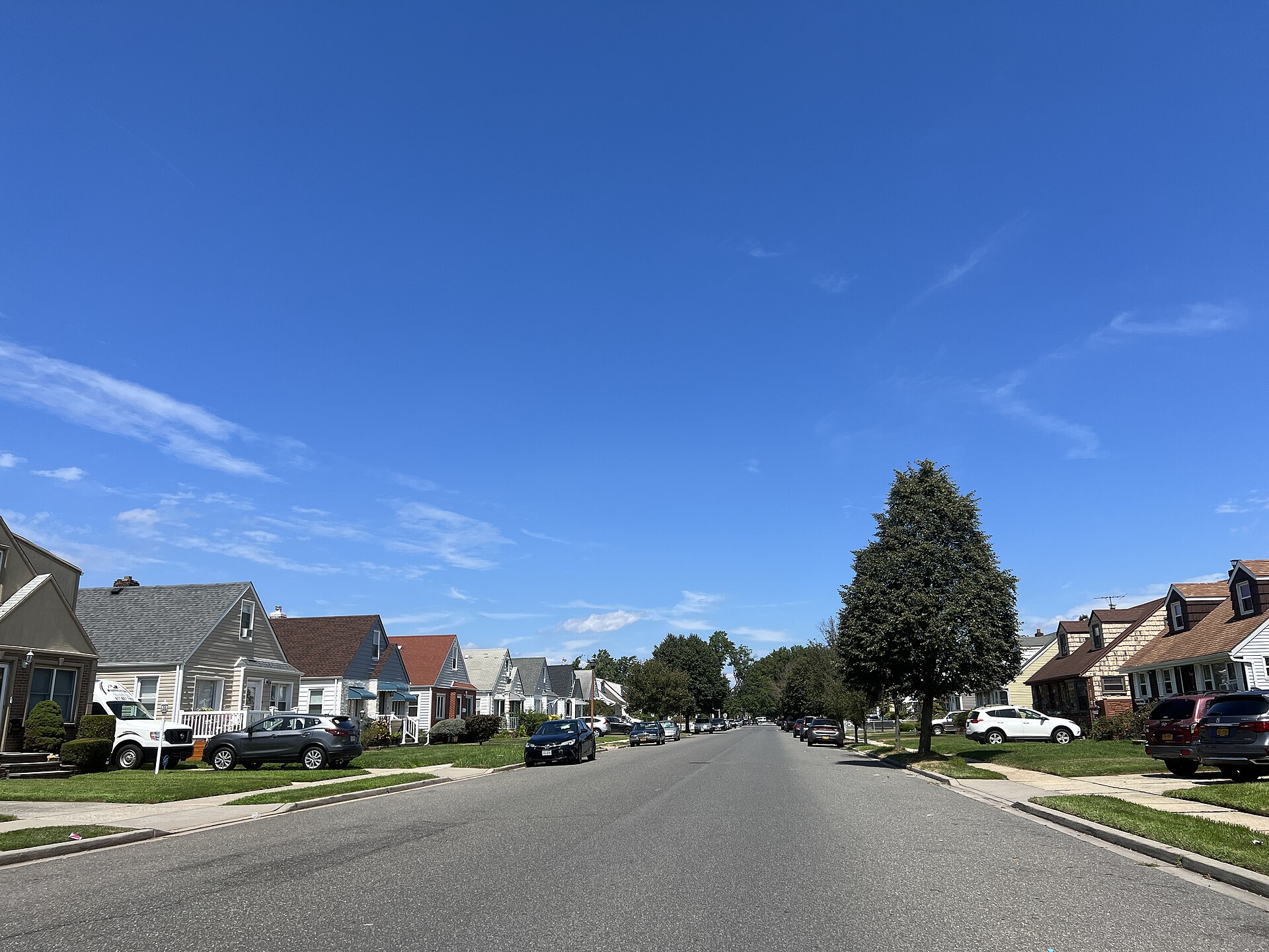 Landau Avenue in Elmont, NY on August 11, 2022, looking towards the north. — New York