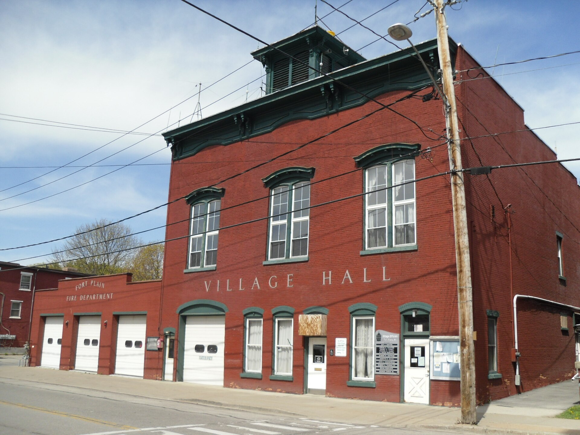 Fort Plain Village Hall, Fort Plain Historic District, April 2010 — New York