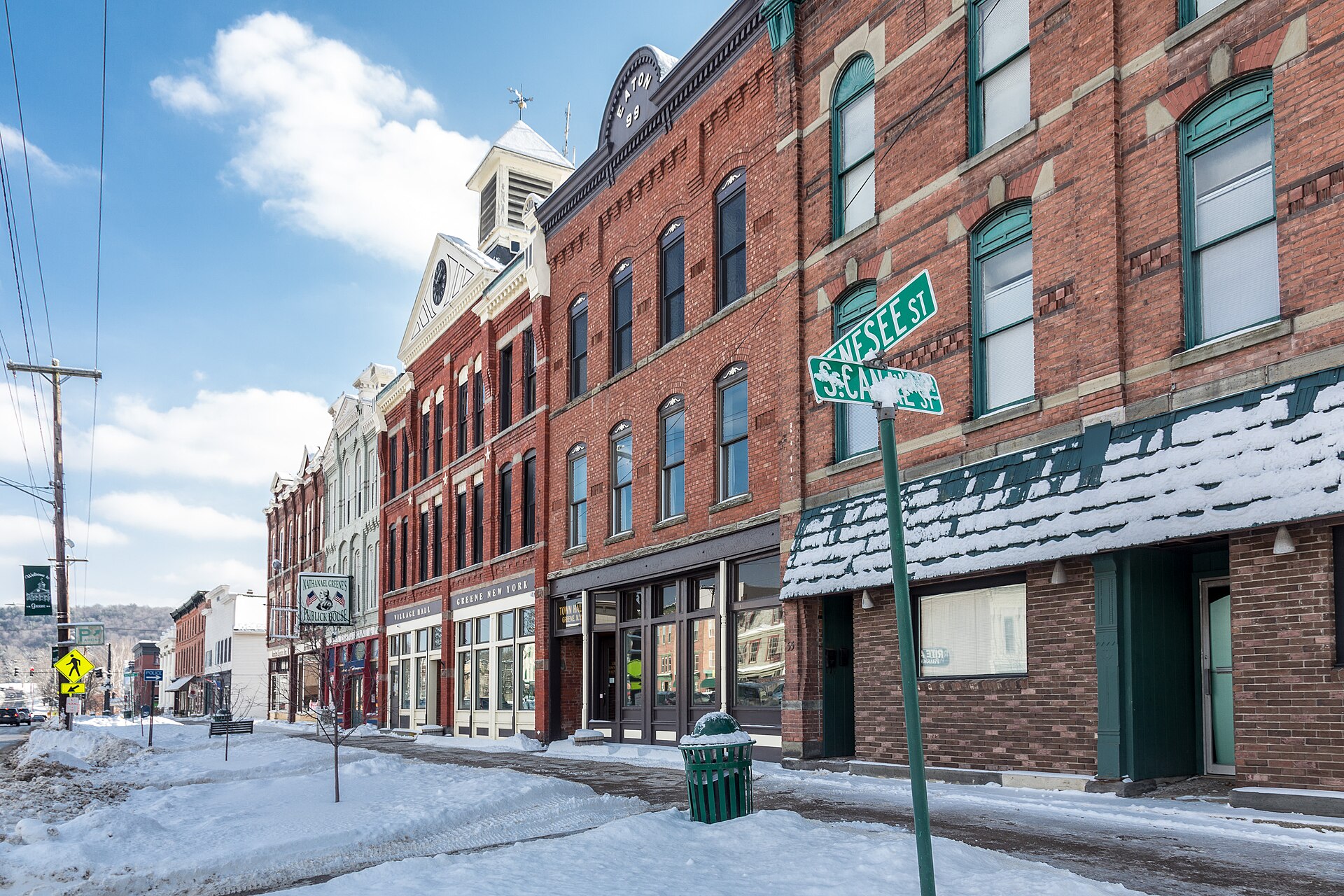 Street scene in Greene, New York