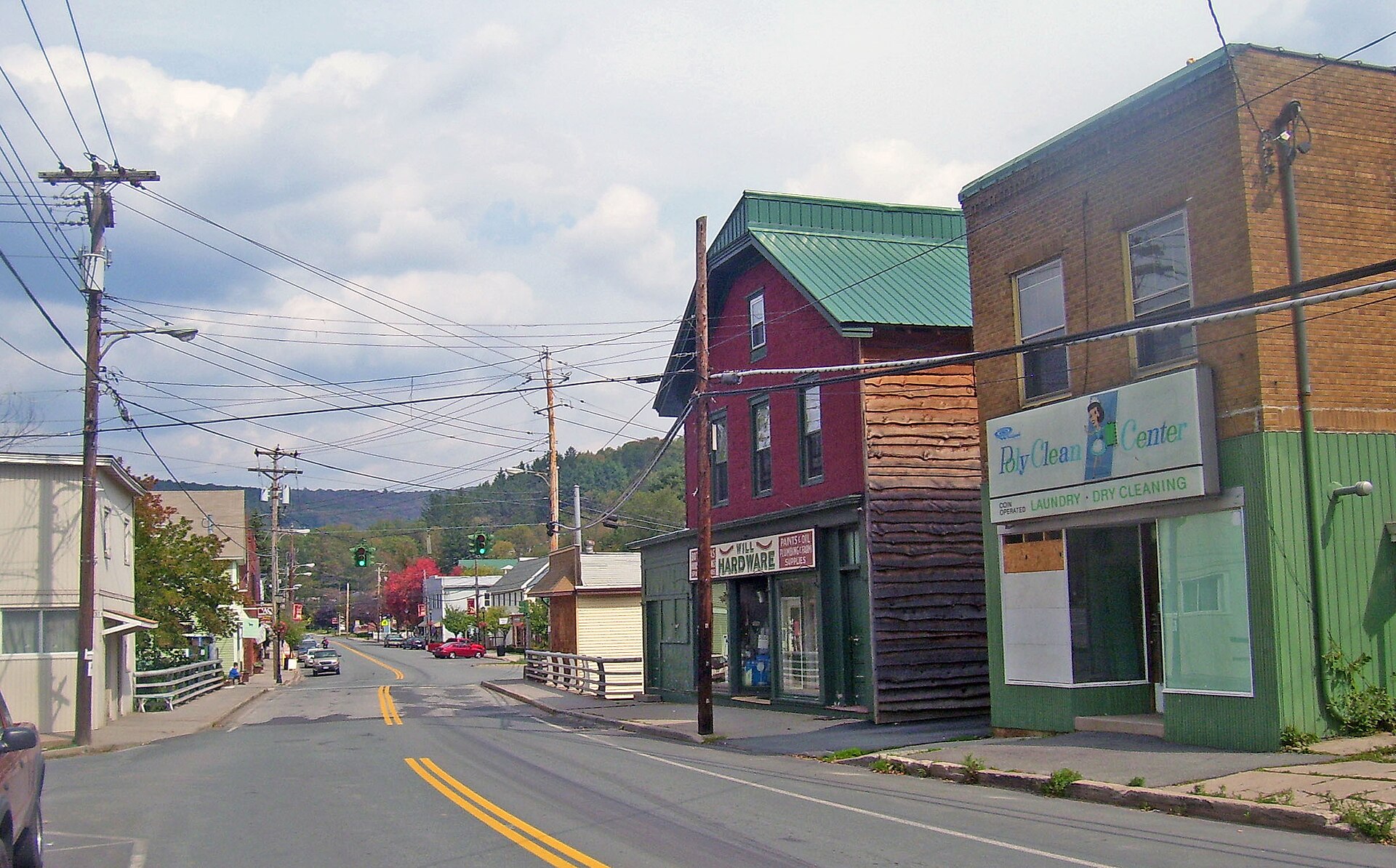 Downtown Livingston Manor, NY, USA — New York