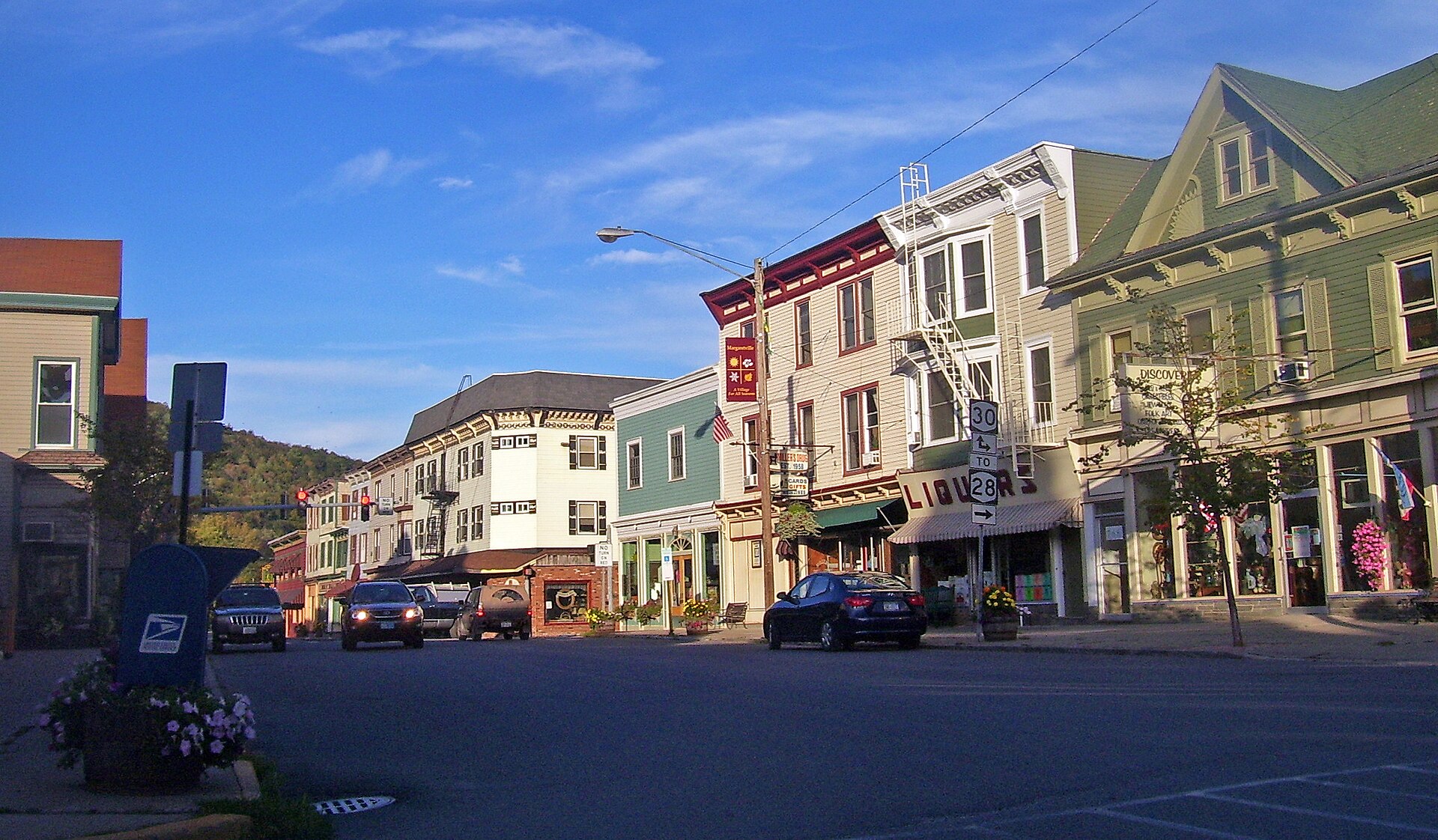Downtown Margaretville, NY, USA — New York