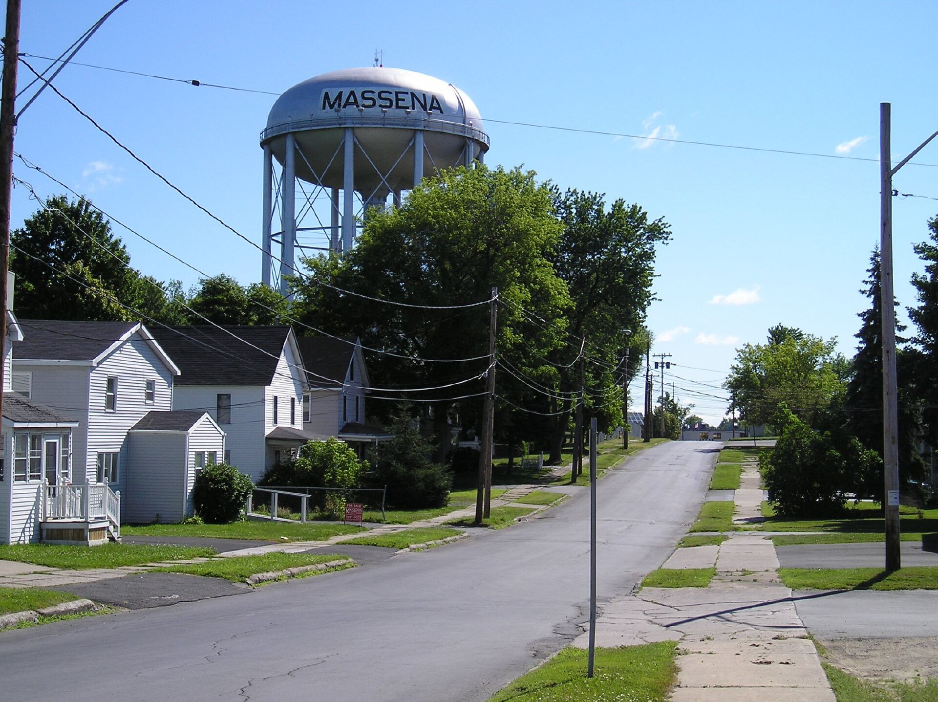 The water tower in Massena, NY. — New York