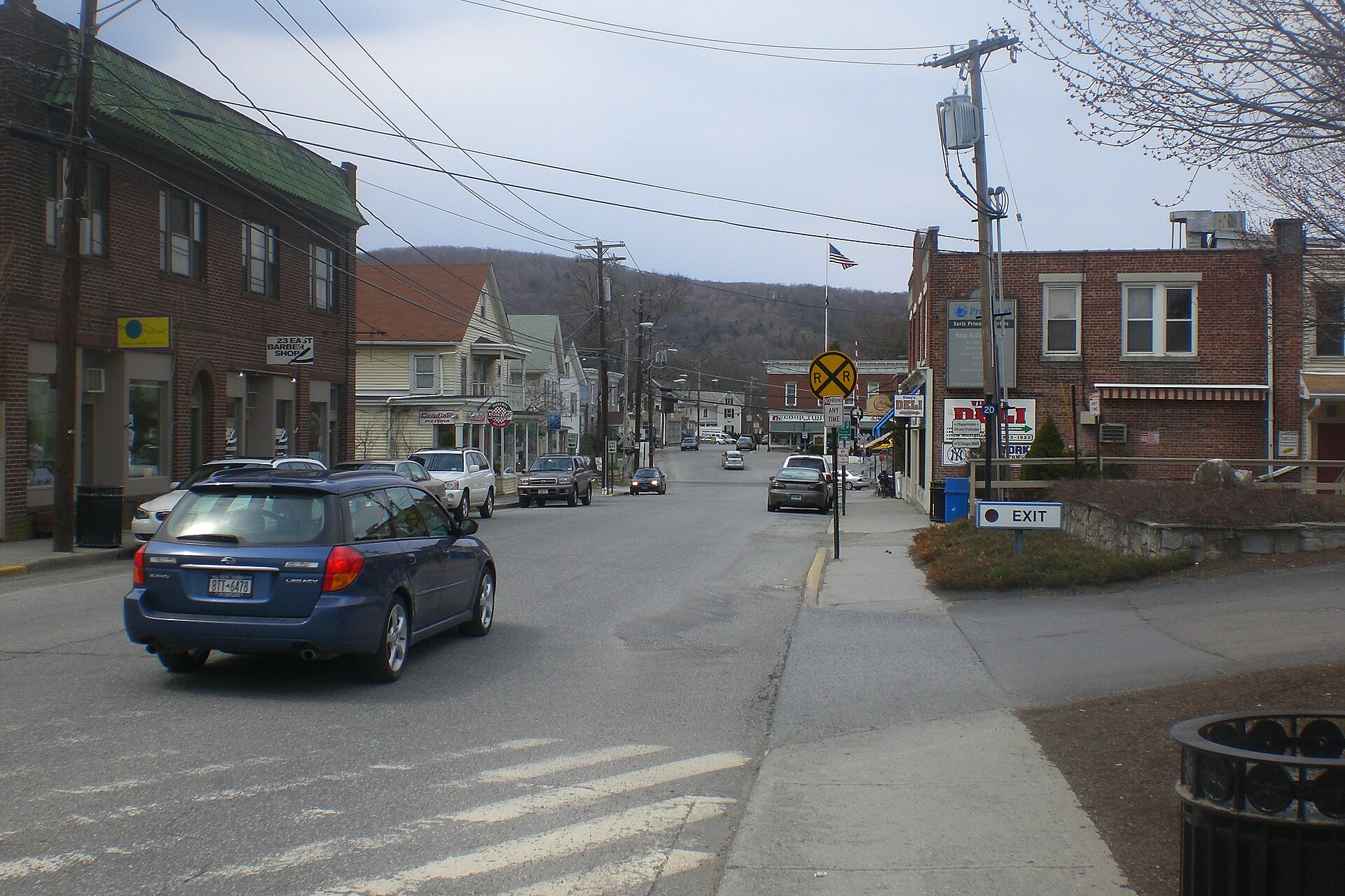 Downtown streets in Pawling, New York