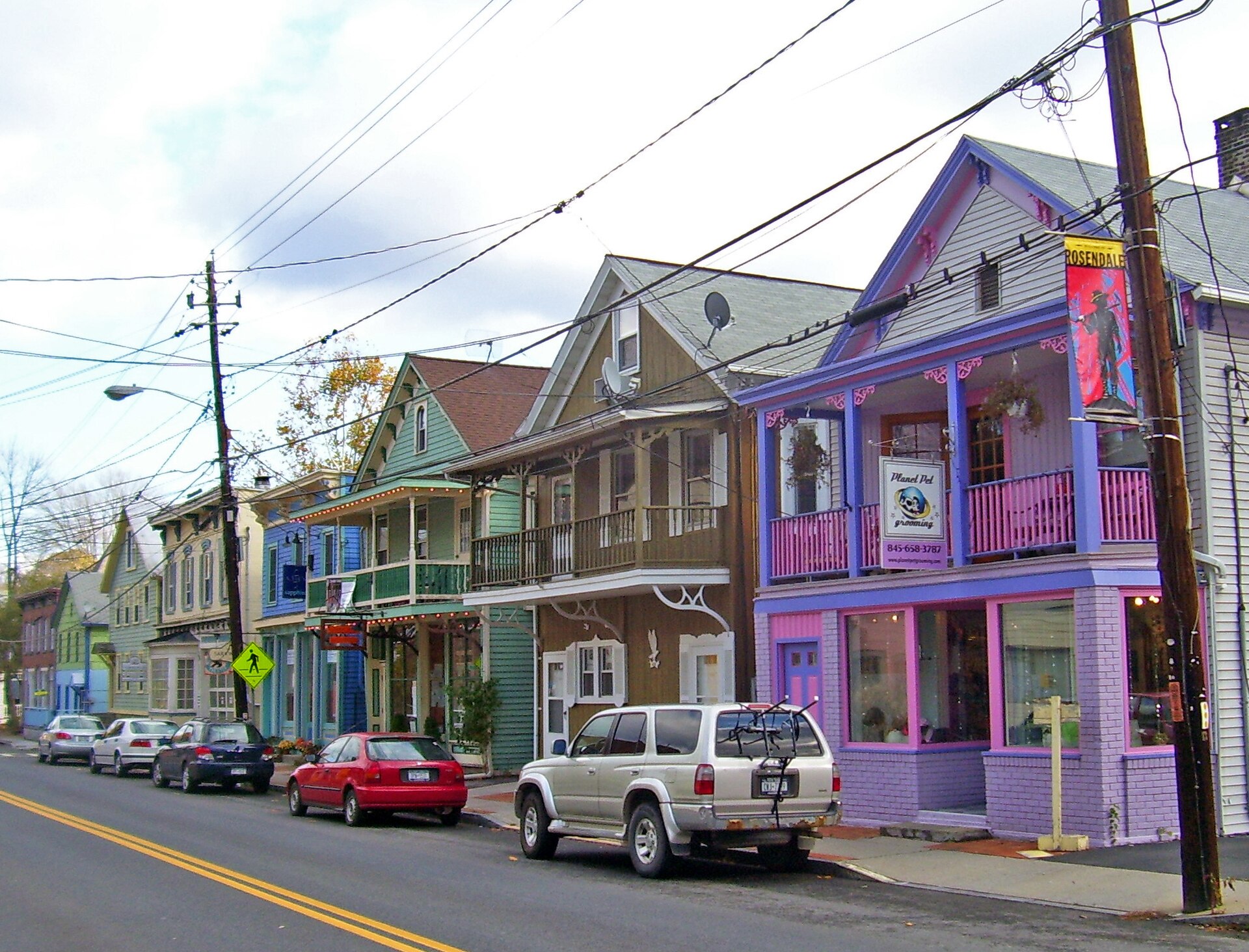 Downtown streets in Rosendale, New York