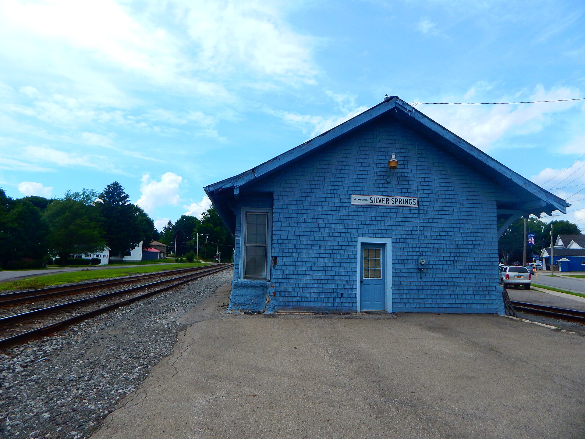 Silver Springs station on the Erie Railroad in Silver Springs, New York.