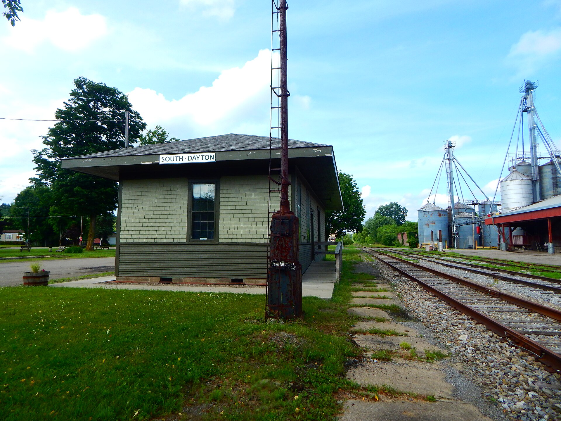 South Dayton station for the Buffalo and Southwestern Railroad in South Dayton, New York.