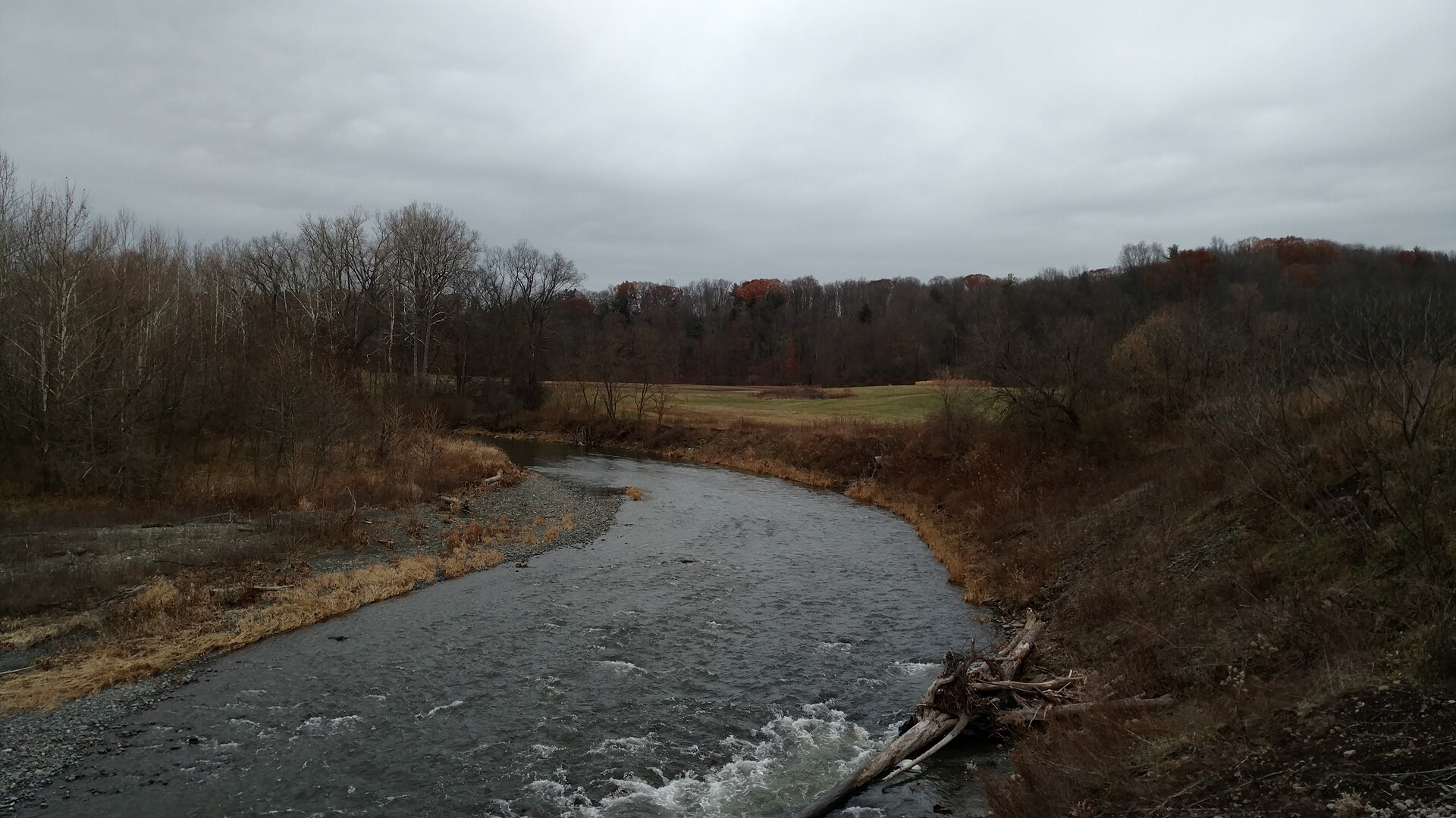 Fall Creek seen from Varna, New York