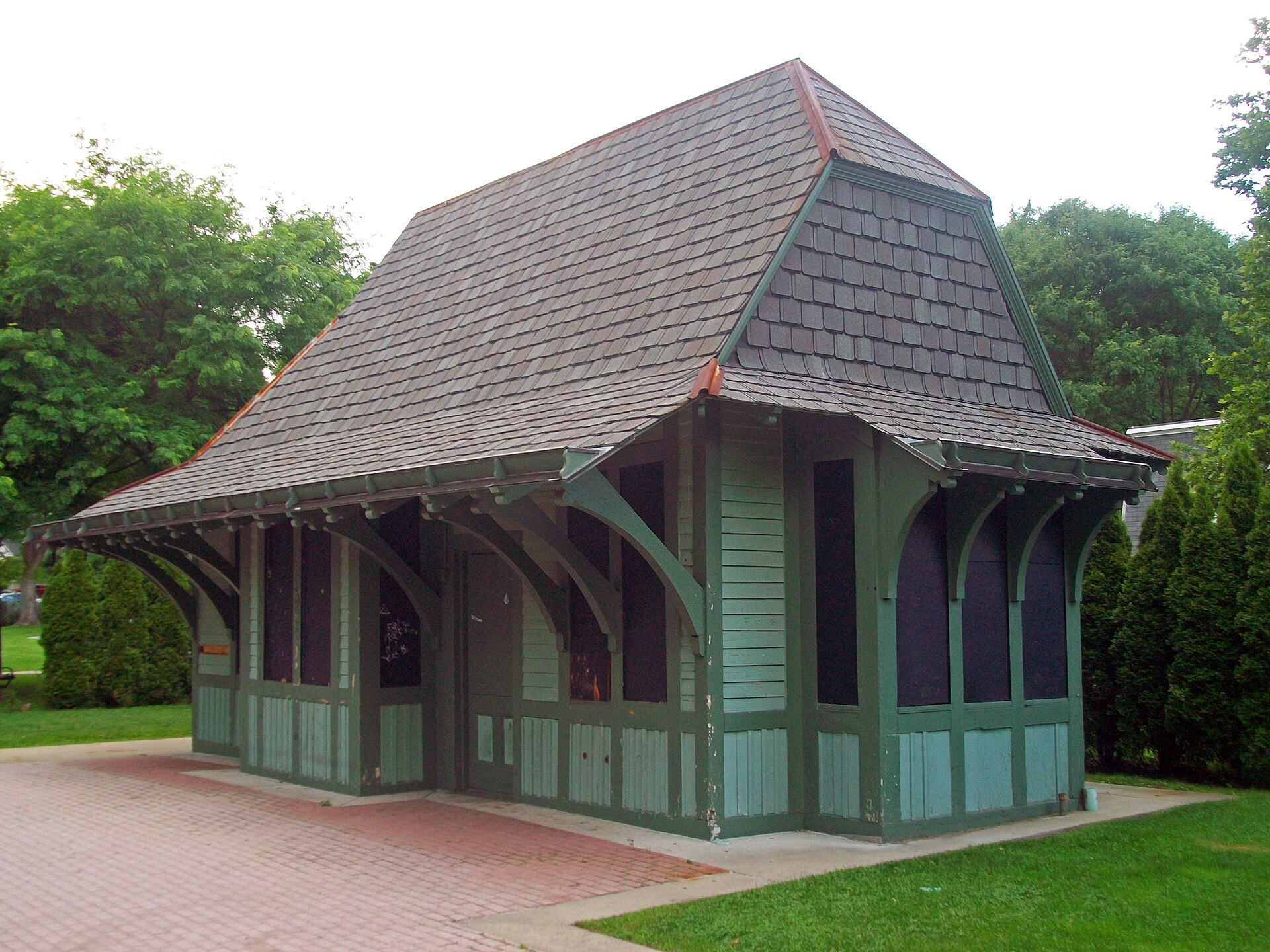 Former Yorktown Heights, NY, USA, train station building. — New York