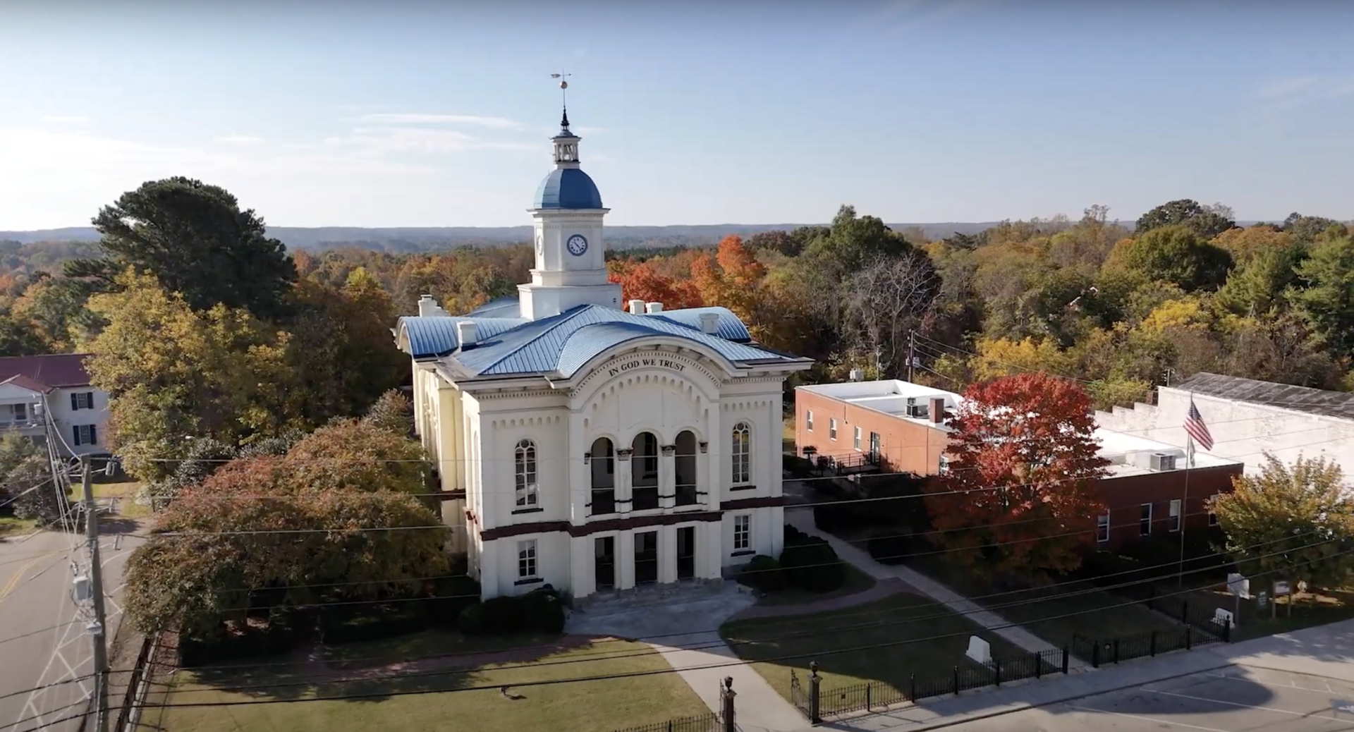 Caswell County Courthouse aerial photo — North Carolina