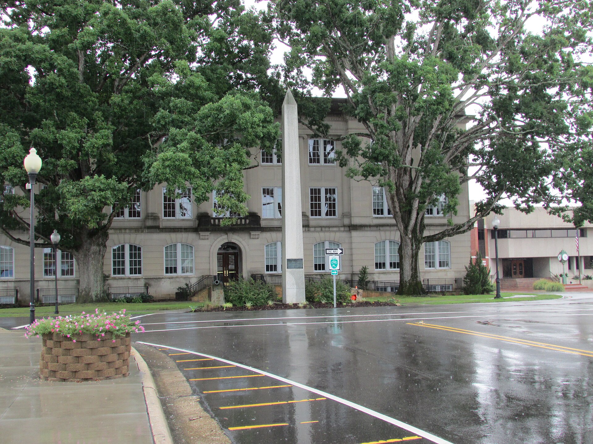 Moore County Courthouse on a rainy day. — Carthage, North Carolina