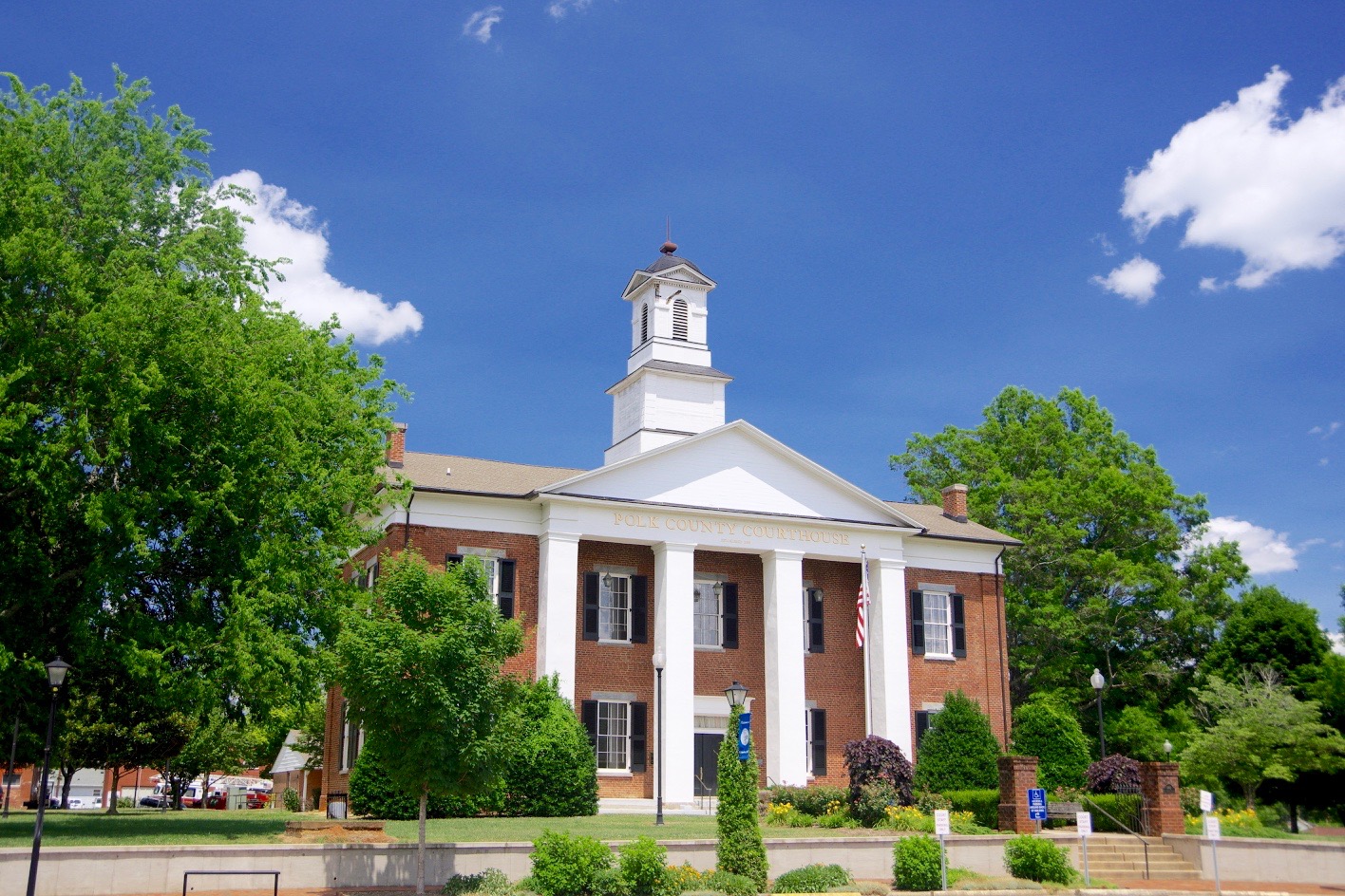 Polk County Courthouse in Columbus, North Carolina, United States.