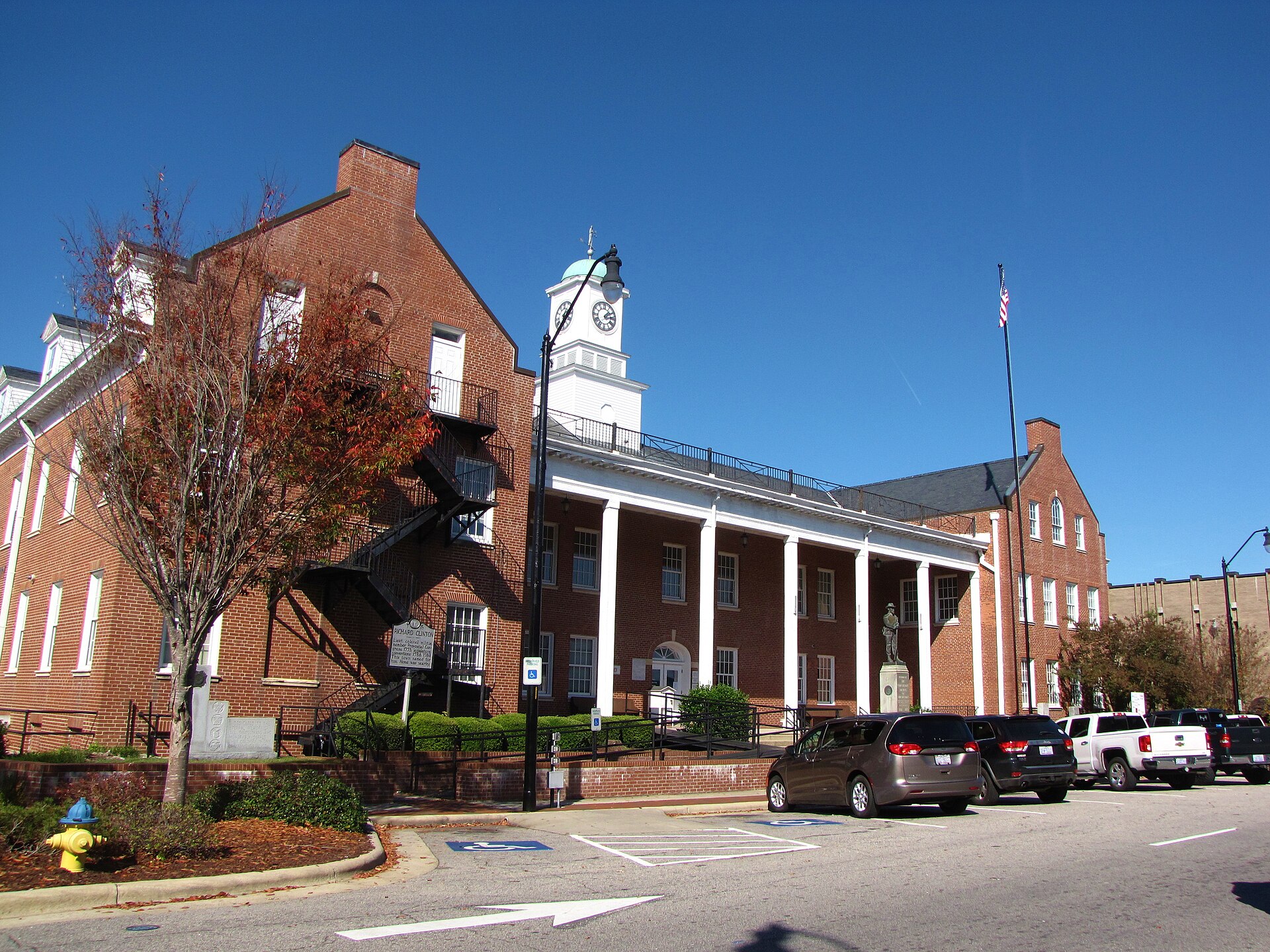 The Sampson County Courthouse is on Main Street in Clinton, North Carolina.